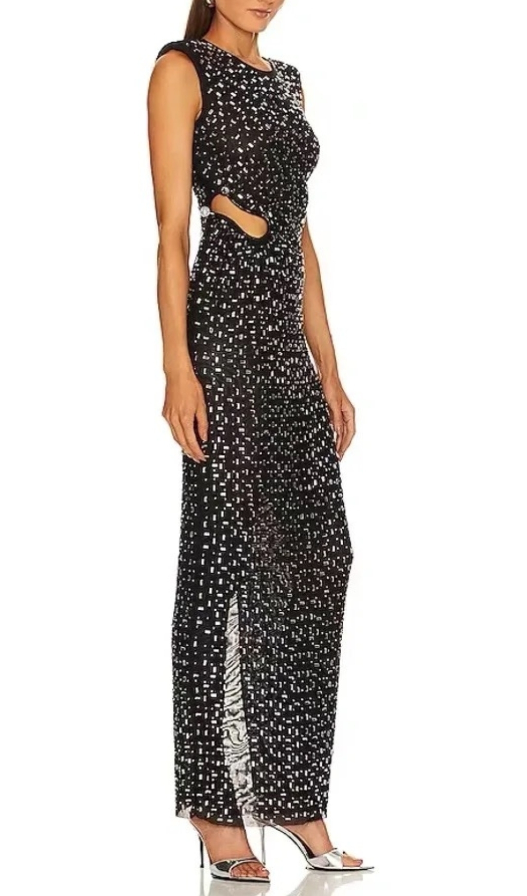 VIRAL BLACK CRYSTAL MAXI DRESS - OWNCI VIRAL BLACK CRYSTAL MAXI DRESS - OWNCI