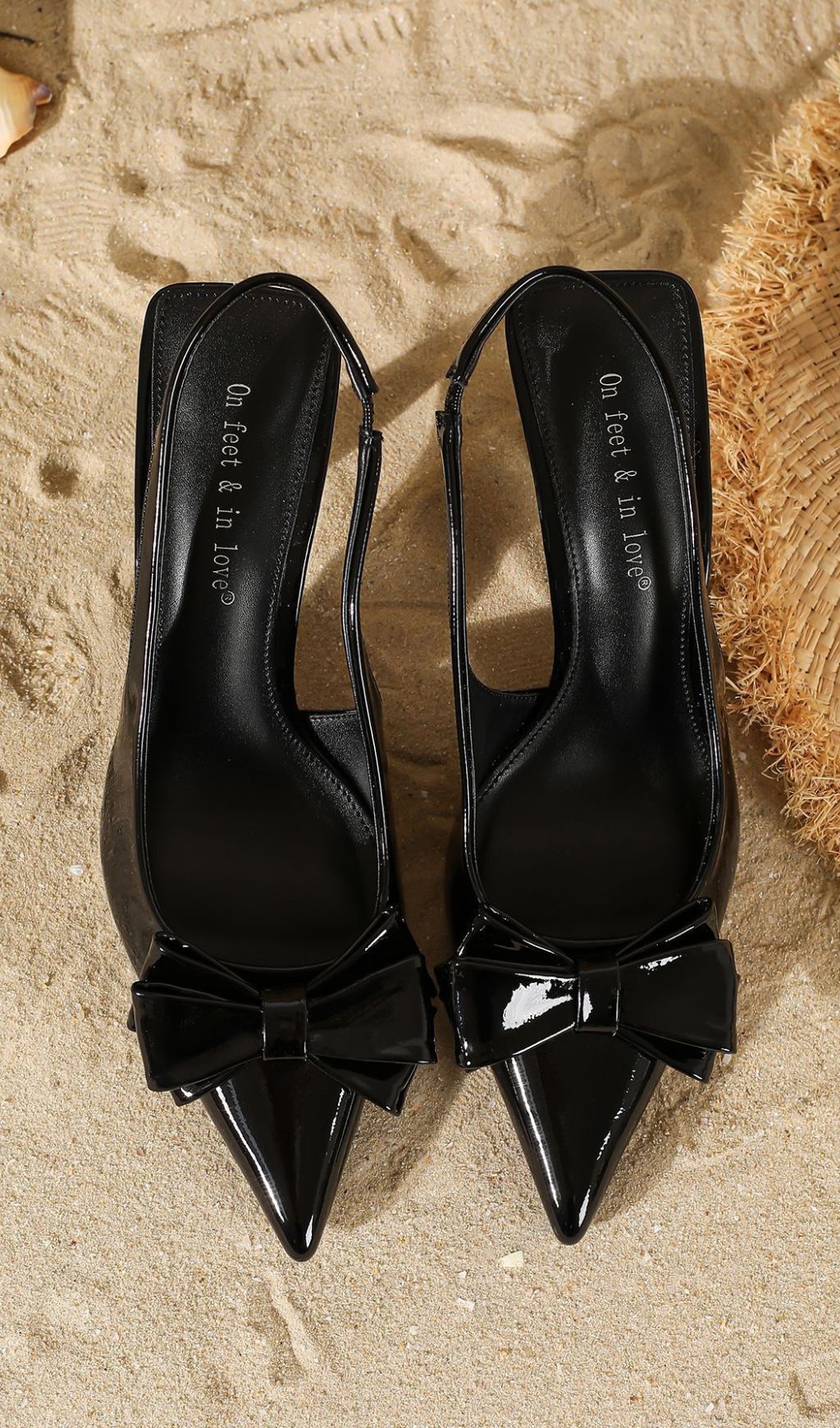 Fashionslee Women Hakim Black Bow Heels