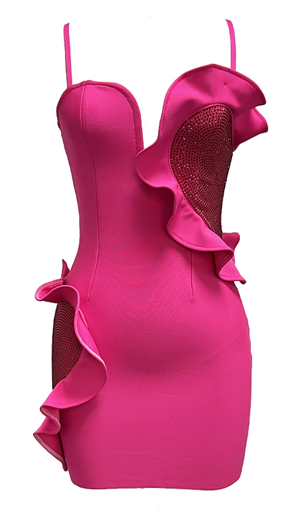 Fashionslee Women Amalia Heart Embellished Mini Dress