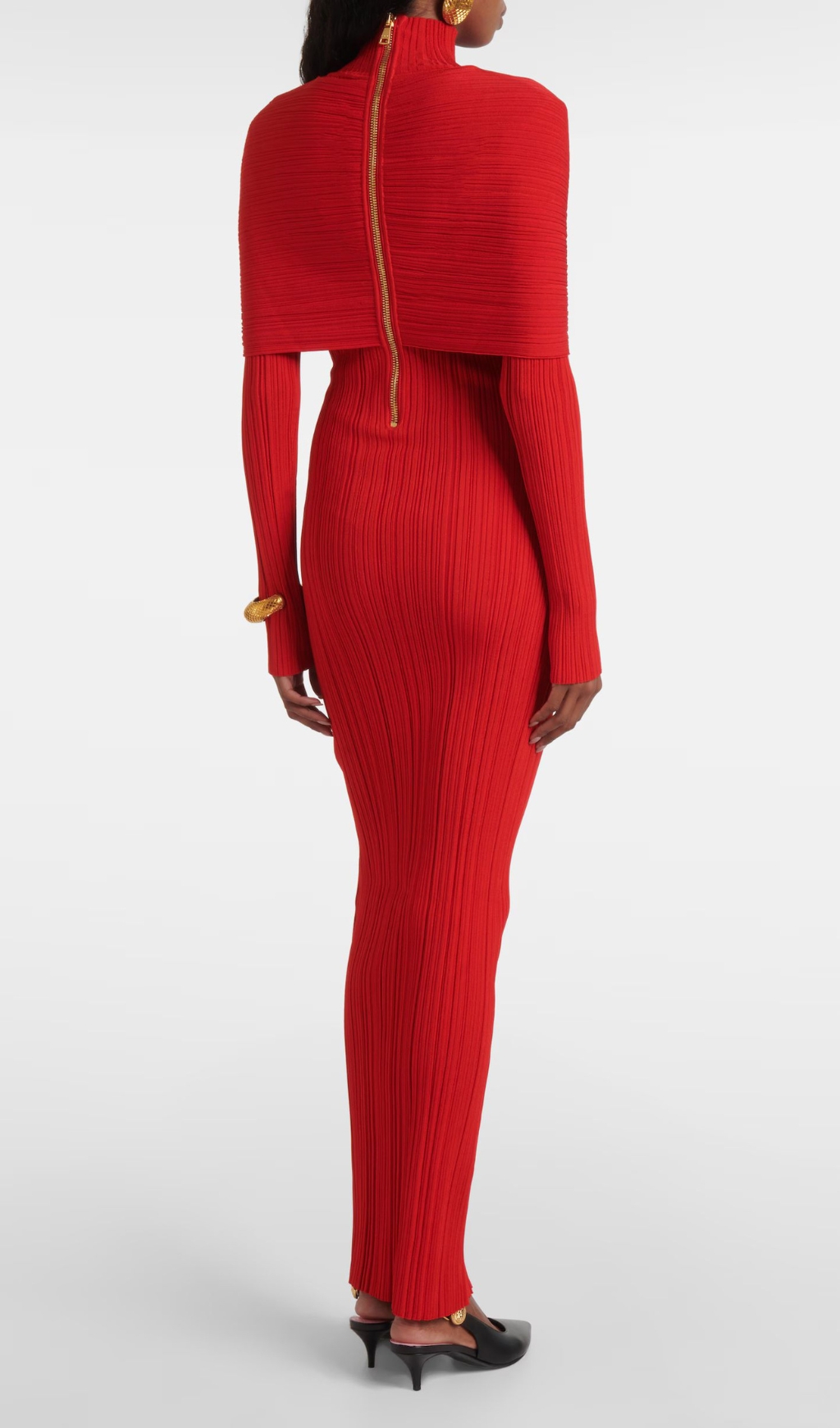 Fashionslee Women Carwen Red Long Sleeve Maxi Dress