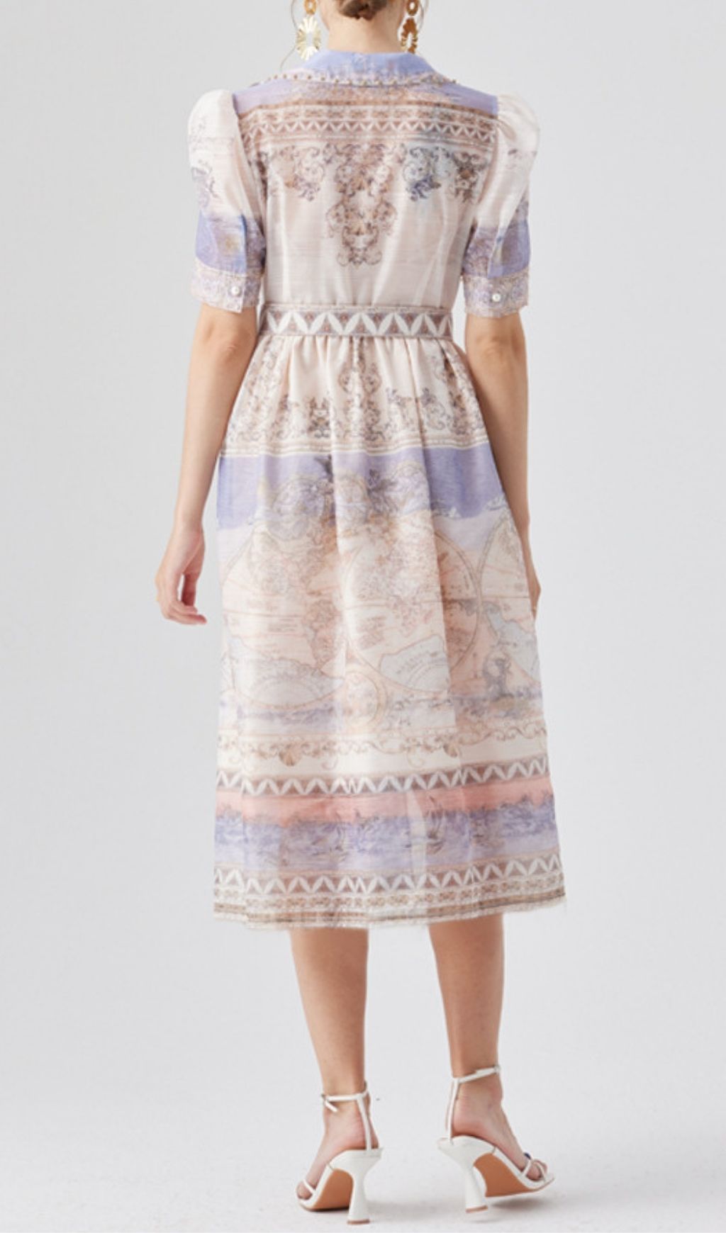 Fashionslee Women Kamili Printed Midi Dress