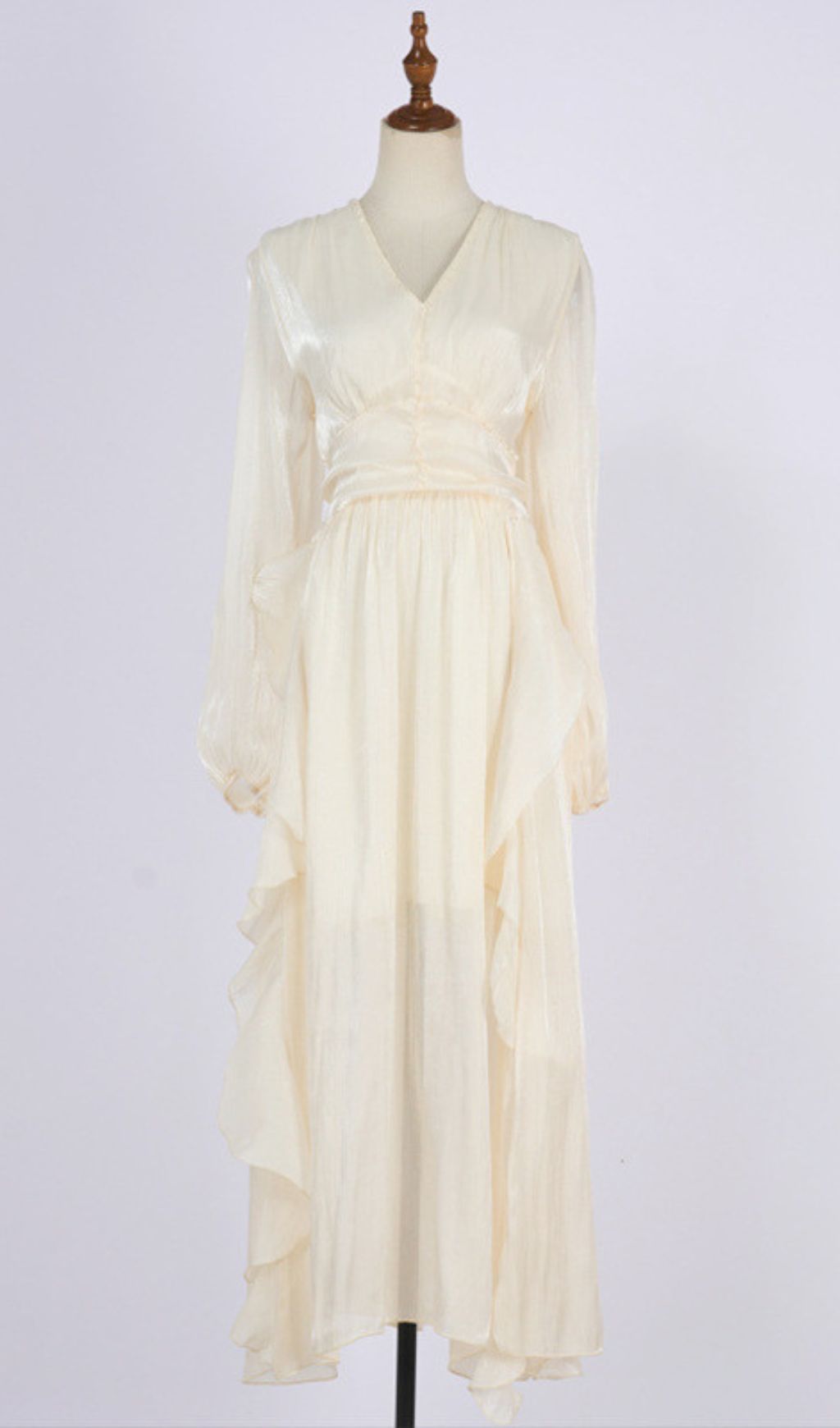 7a354bad255e23b0a4a0dafe1d7b121f.jpg Fashionslee Women Ginger V-Neck Long Sleeve Maxi Dress