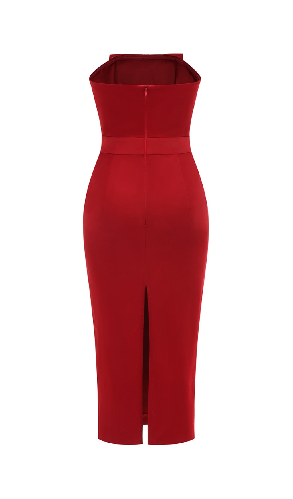 7a7783a1f2910572bfce5369dd119a01.jpg Fashionslee Women Drea Red Strapless Midi Dress