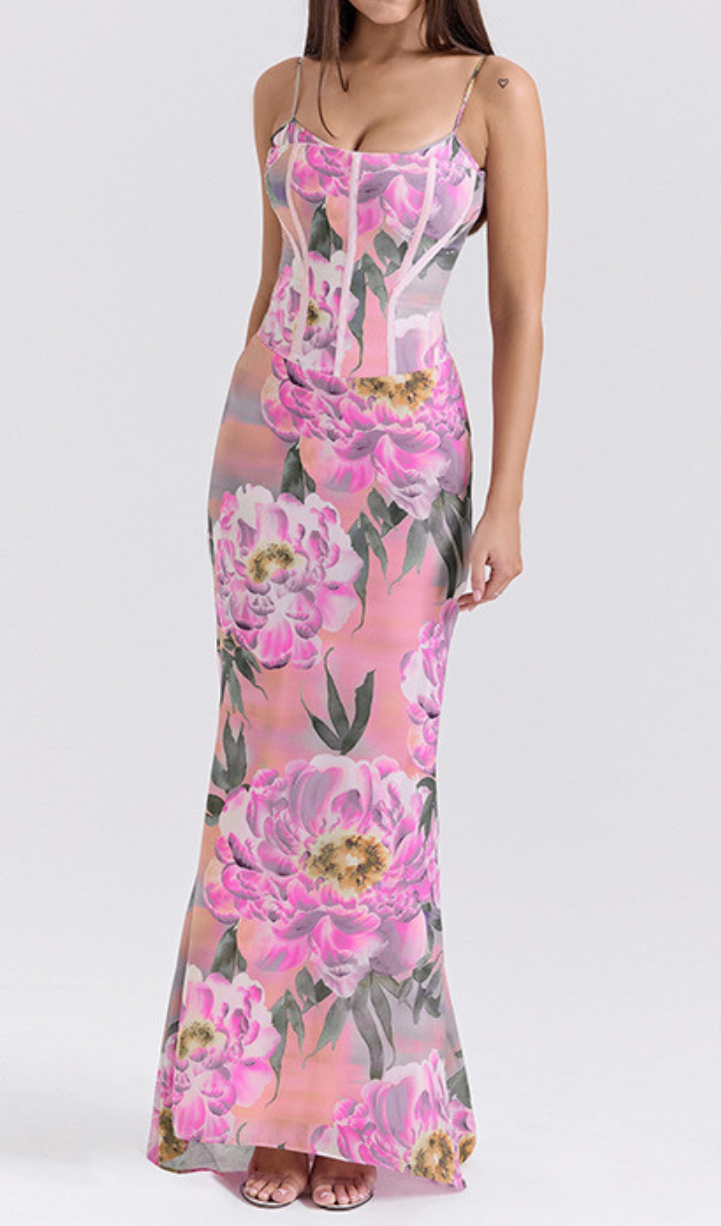 Fashionslee Women Elan Flower Printed Maxi Dress