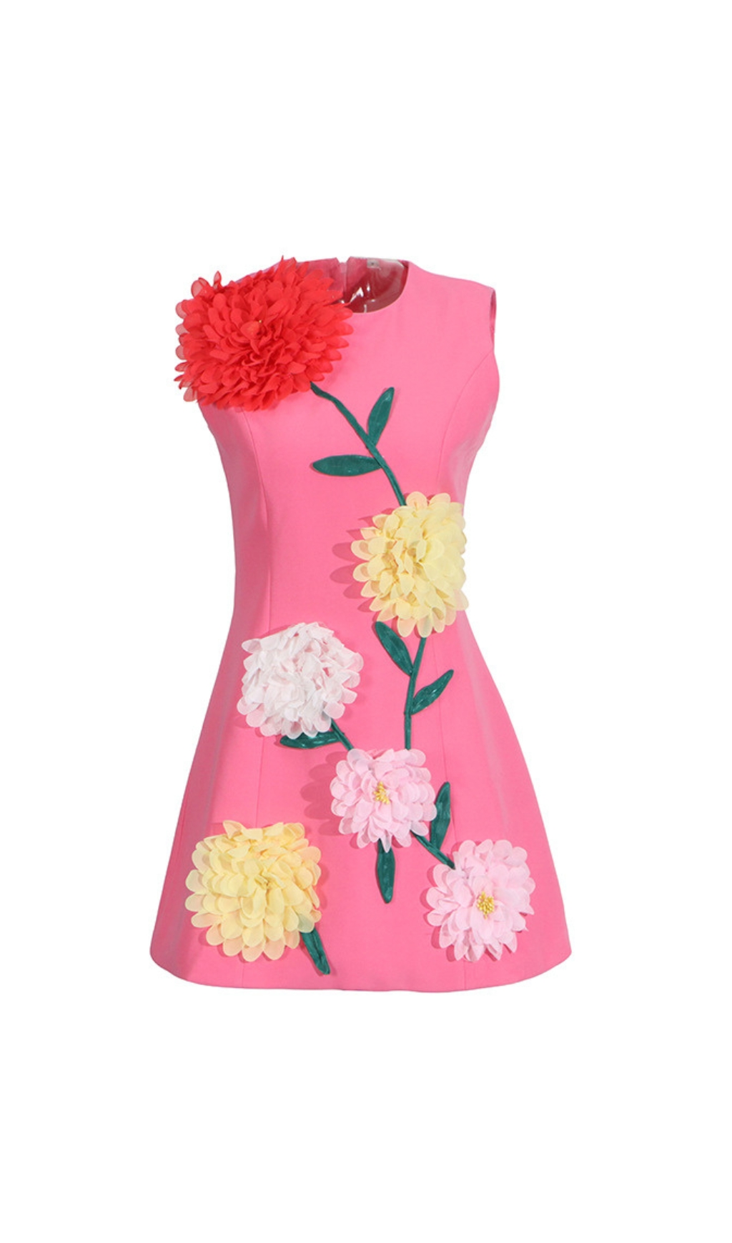 Fashionslee Women Erica Pink Flower Mini Dress