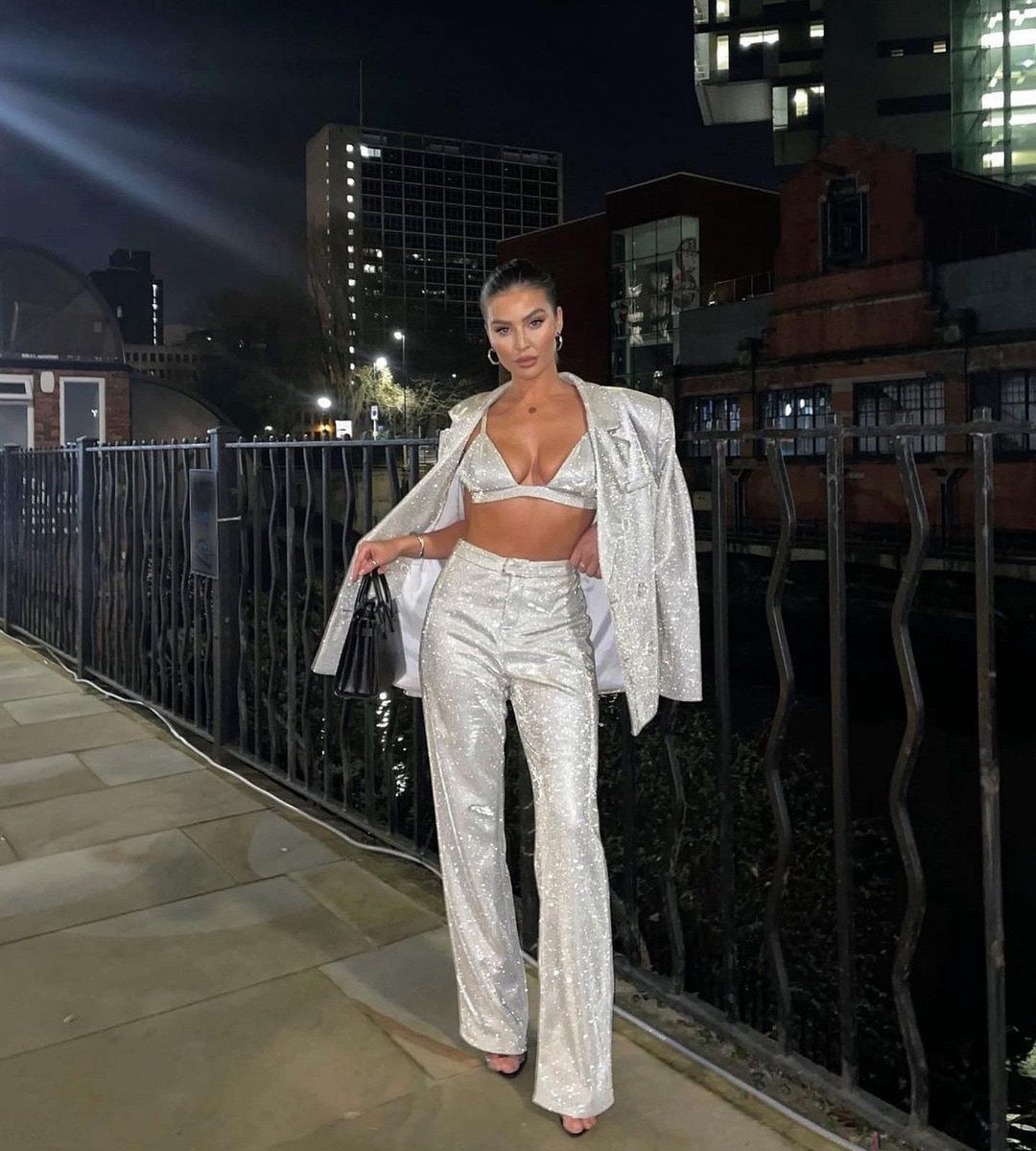 TRENDING SPARKLE BLAZER SET FOR EVENTS - OWNCI