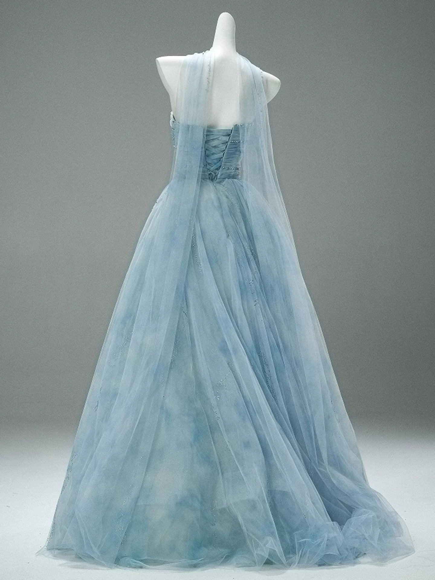 7ba94f5b245bef2cb8ca228e1c32d127.webp Fashionslee Women Kendi Blue Strapless Embellished Mesh Maxi Dress