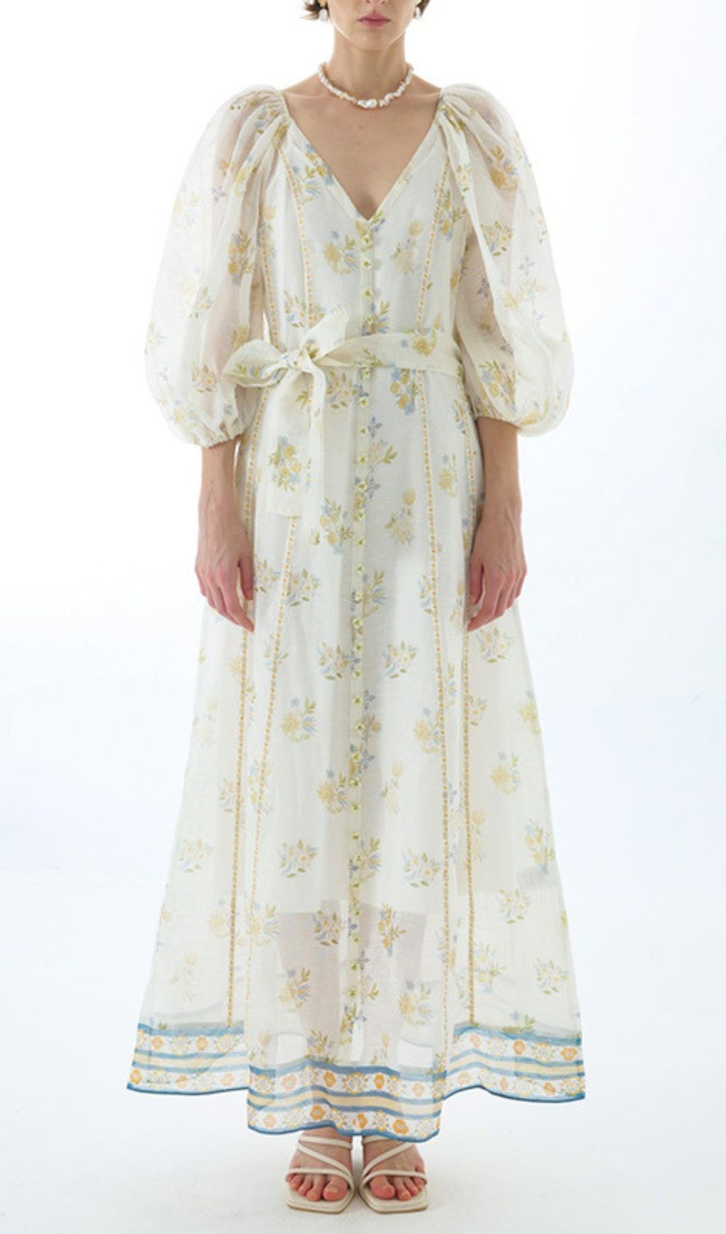 Fashionslee Women Jacobo Floral V-Neck Maxi Dress
