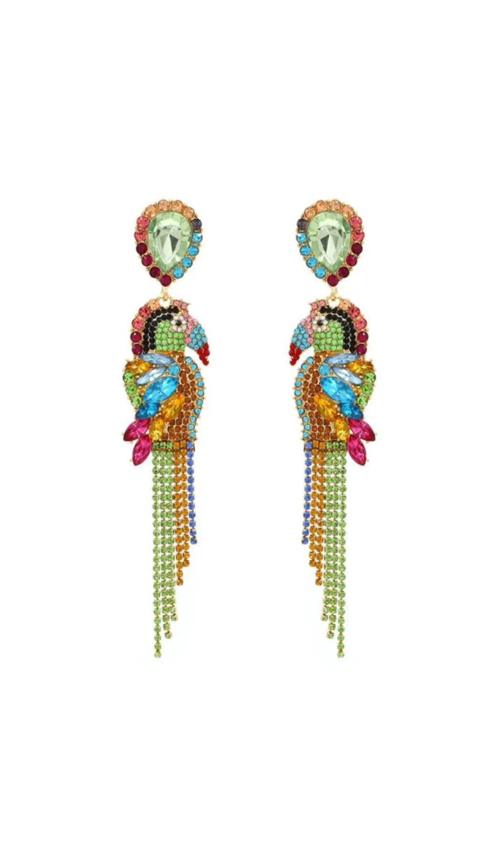 Fashionslee Women Parrot Diamonate Earrings