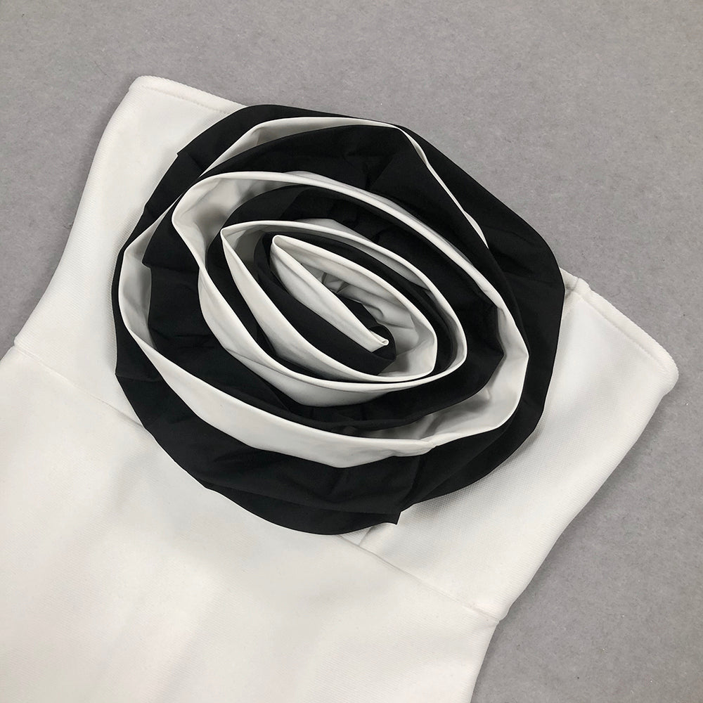 7c220c8204599519b2608b4937fd938f.jpeg Fashionslee Women Barra White Flower Maxi Bandage Dress