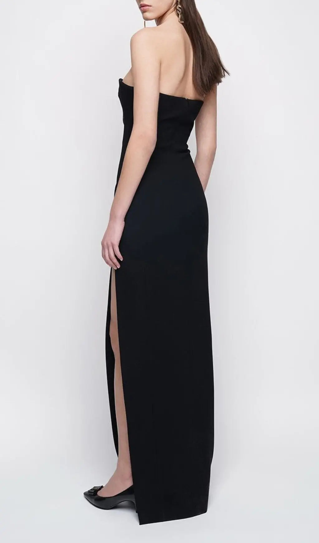 Fashionslee Women Theodora Black Maxi Bandage Dress
