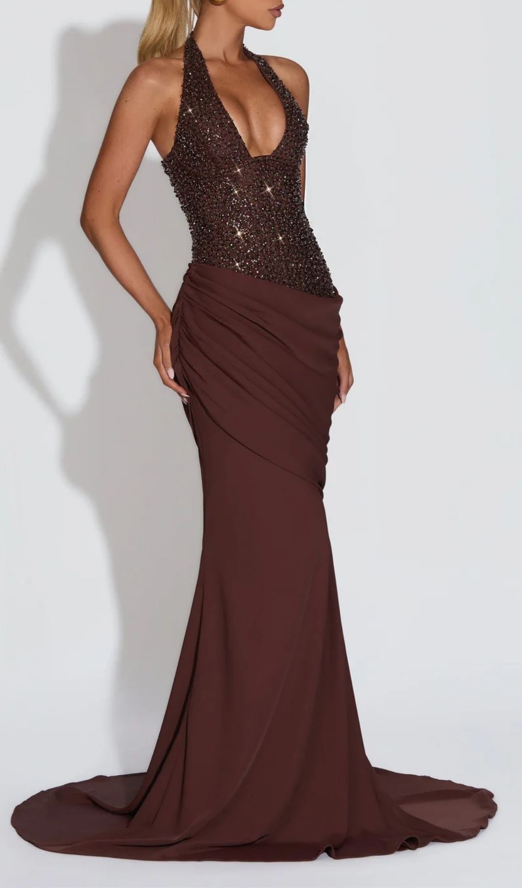 7cad1194571029b9b7eae3bb3e9d5f8a.jpg Fashionslee Women Anisij Halterneck Sequin Maxi Dress
