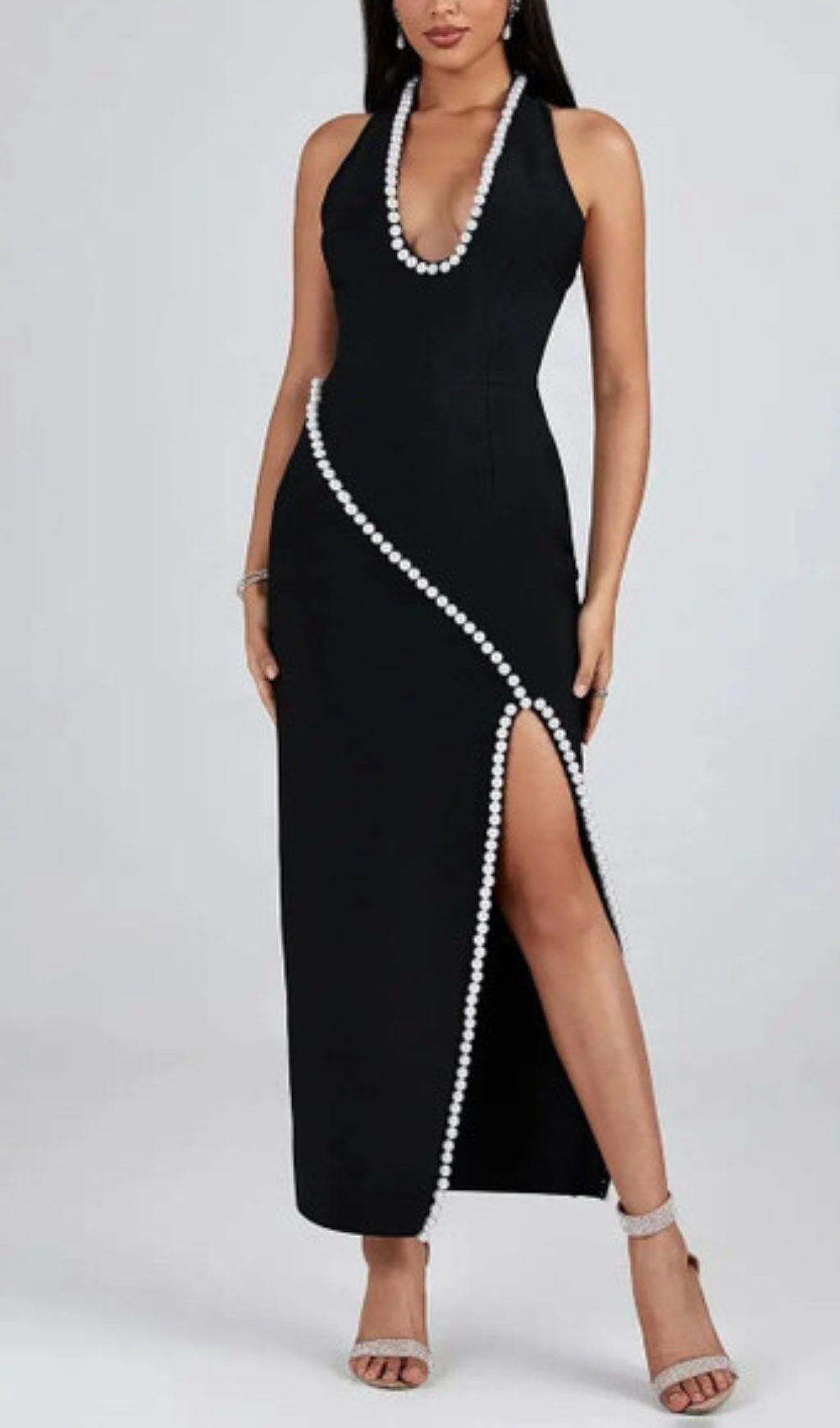 7cbab810f2671cb171360a39cc7fbe91.png Fashionslee Women Aglaia Black Pearl Maxi Dress