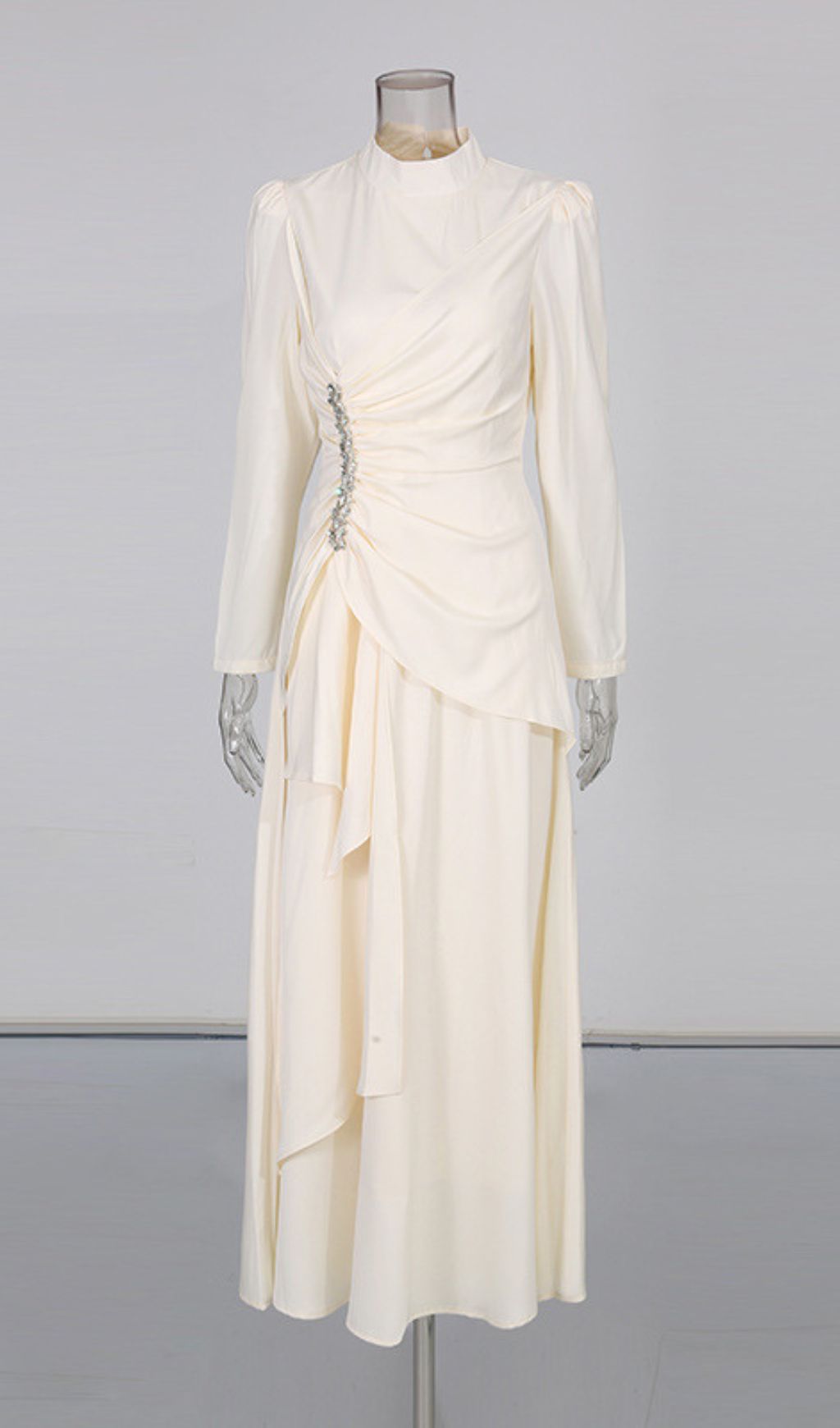 Fashionslee Women Izdihar Diamante Long Sleeve Maxi Dress