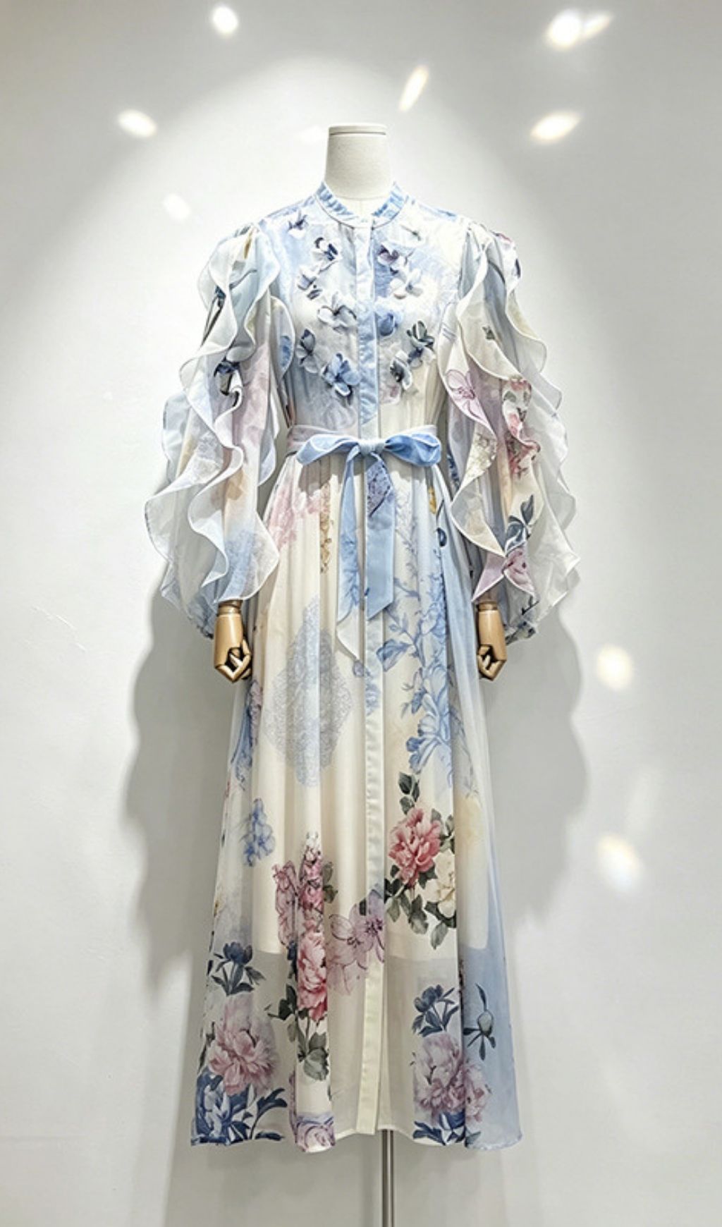 Fashionslee Women Kotone Printed Long Sleeve Maxi Dress