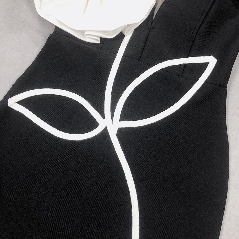 7d55cb8059709019c6c6301f3d4a8e76.jpeg Fashionslee Women Bibi Black Flower Embellished Mini Dress