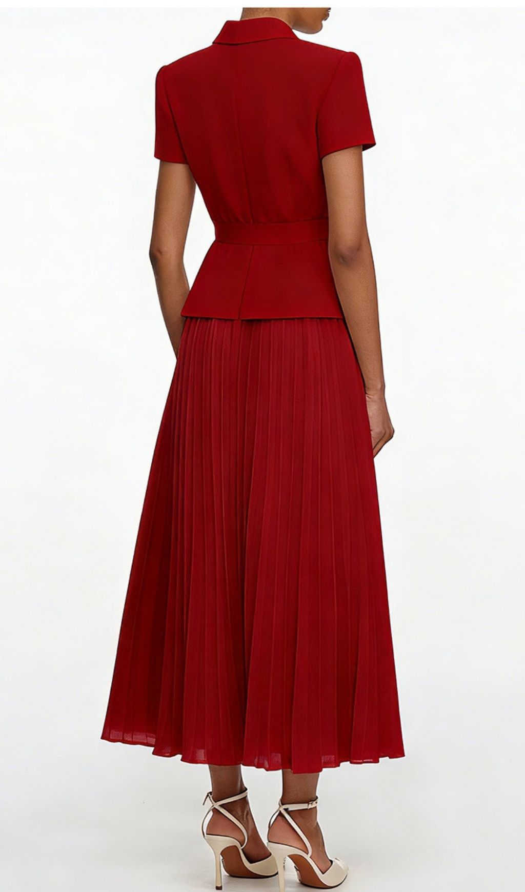 7f393c5cd83797c07cbde98cb21d2030.jpg Fashionslee Women Keili Red Pleated Two-Piece Set