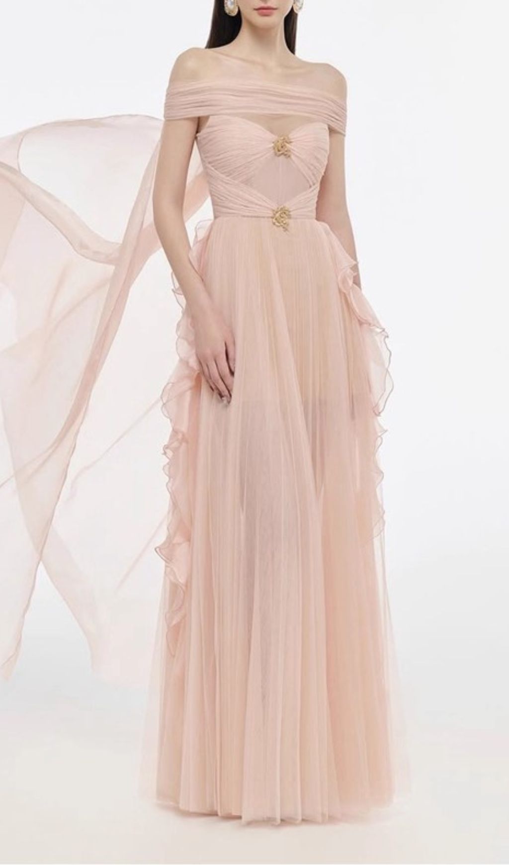 7f63bd4bf6174bc76df37f78e7251191.jpg Fashionslee Women Johanna Mesh Ruffle Maxi Dress
