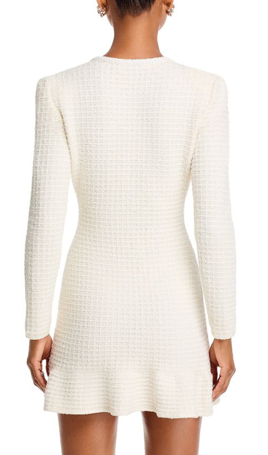 Fashionslee Women Basia Tweed Long Sleeve Mini Dress