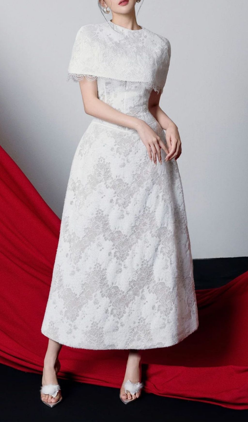 80a46897e2e6c930c5c2e429df9180cc.jpg Fashionslee Women Keoni White Lace Midi Dress
