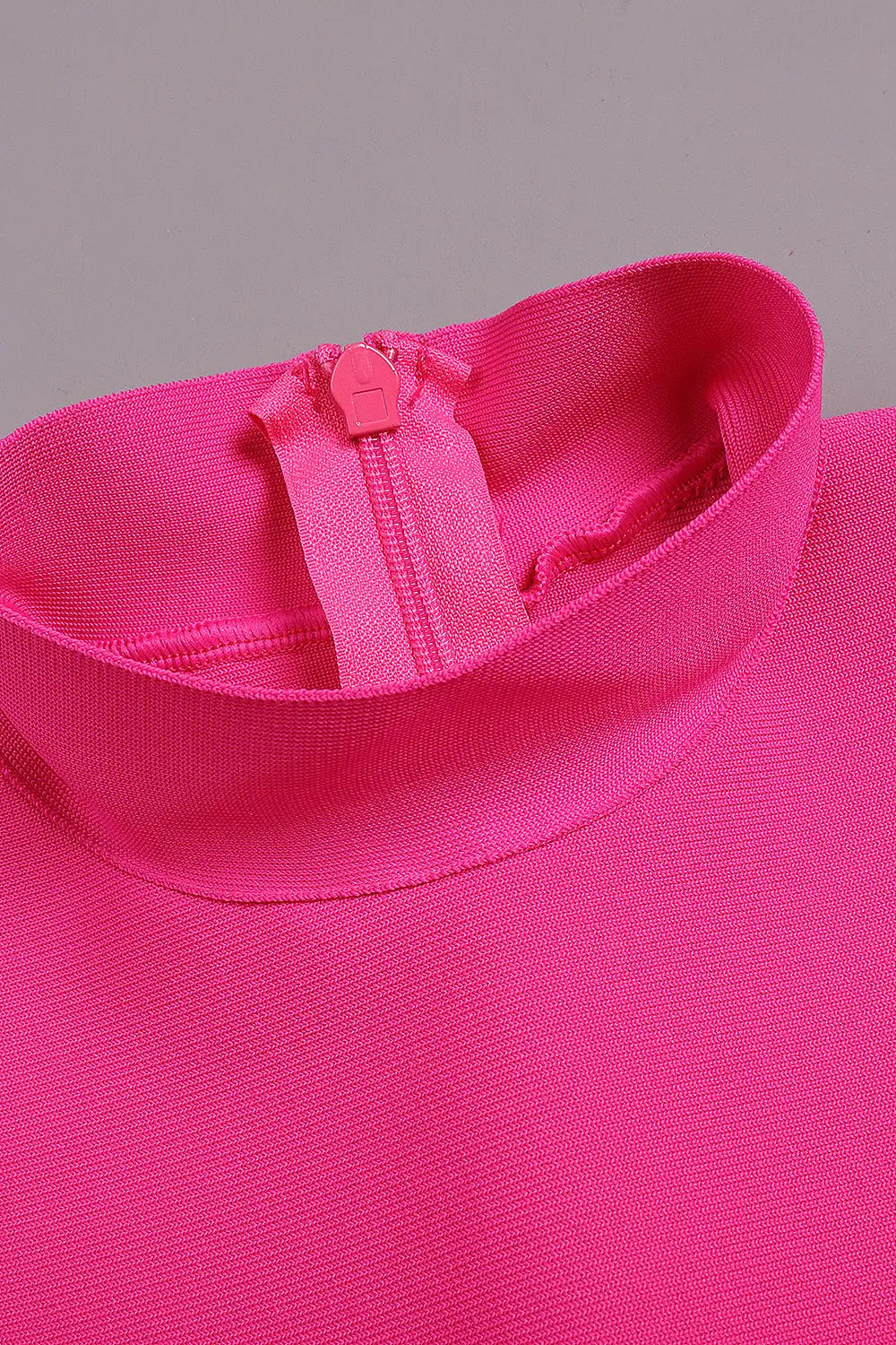 Fashionslee Women Long Sleeve Hollow Out Mini Bandage Dress In Pink