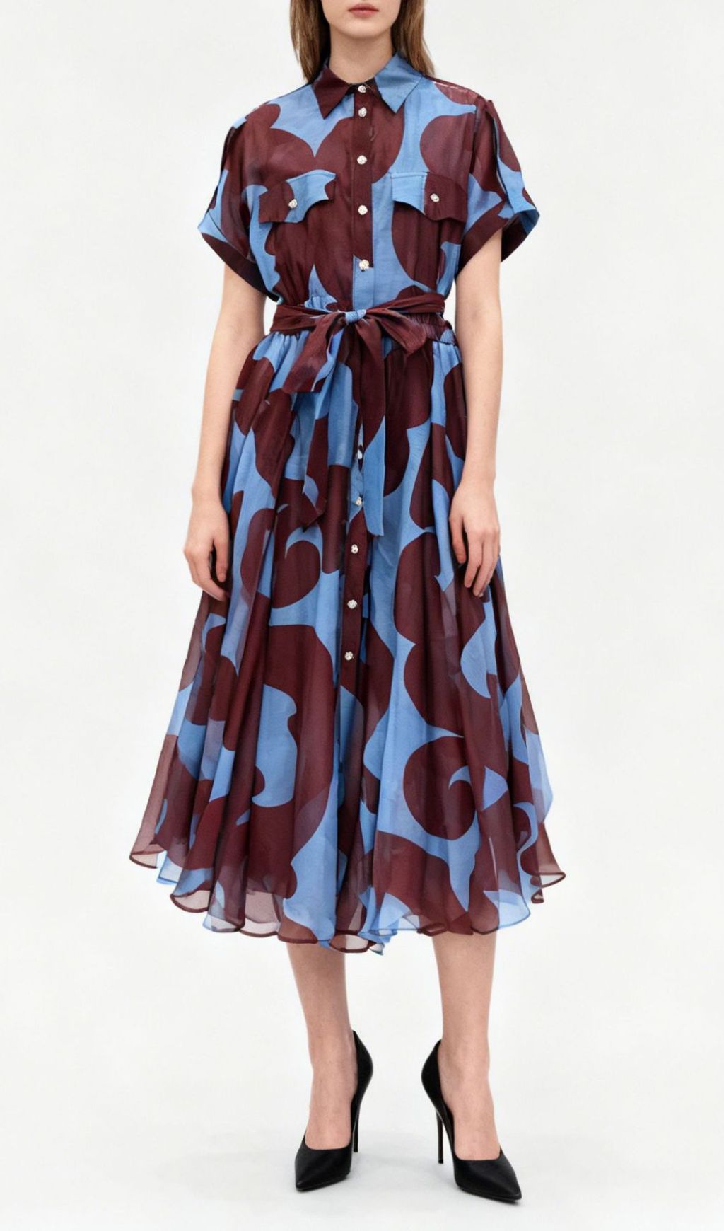 Fashionslee Women Jeroen Printed Midi Dress