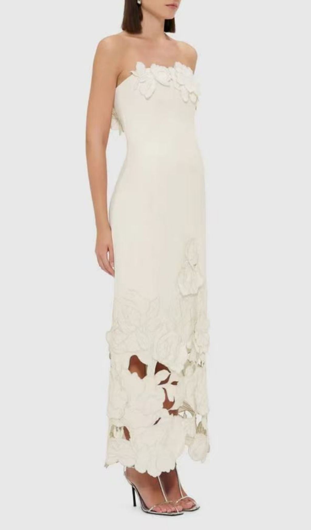 80e7940f79637c7266aff1556e8ef611.jpg Fashionslee Women Rayna Appliqué Bustier Maxi Dress In White