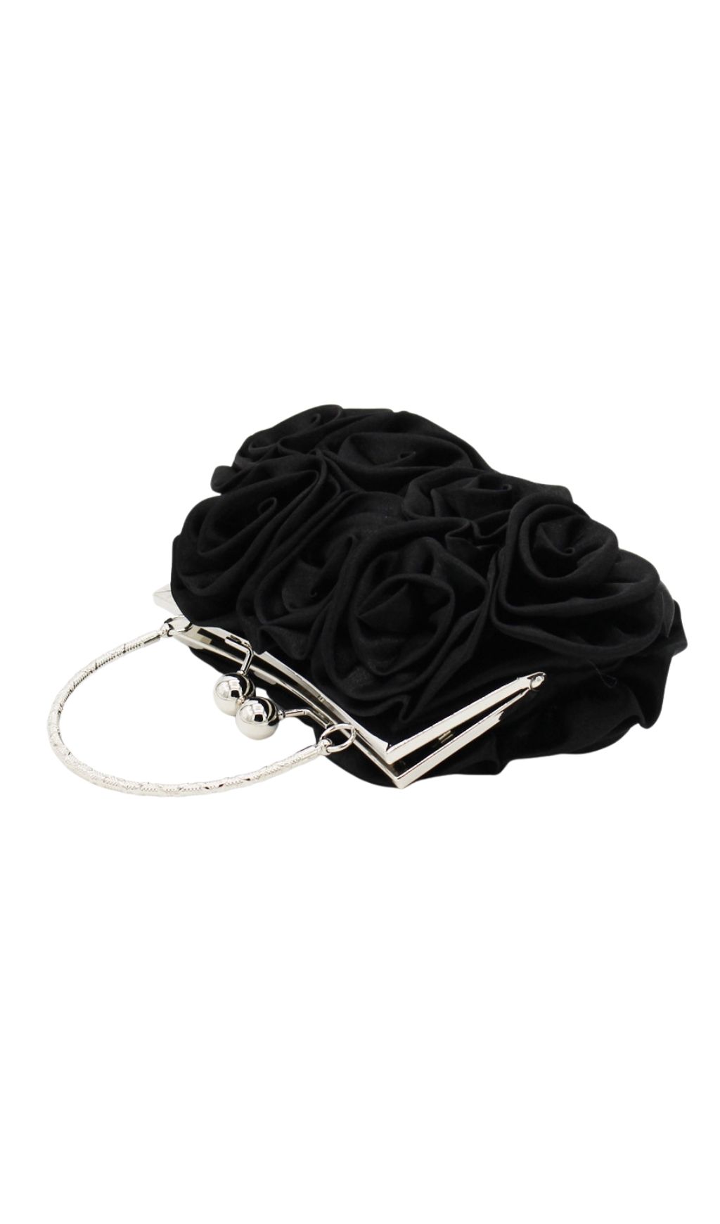 8120c81eca97399c68b8bfd4a429d531.jpg Fashionslee Women Adahy Flower Satin Bag In Black