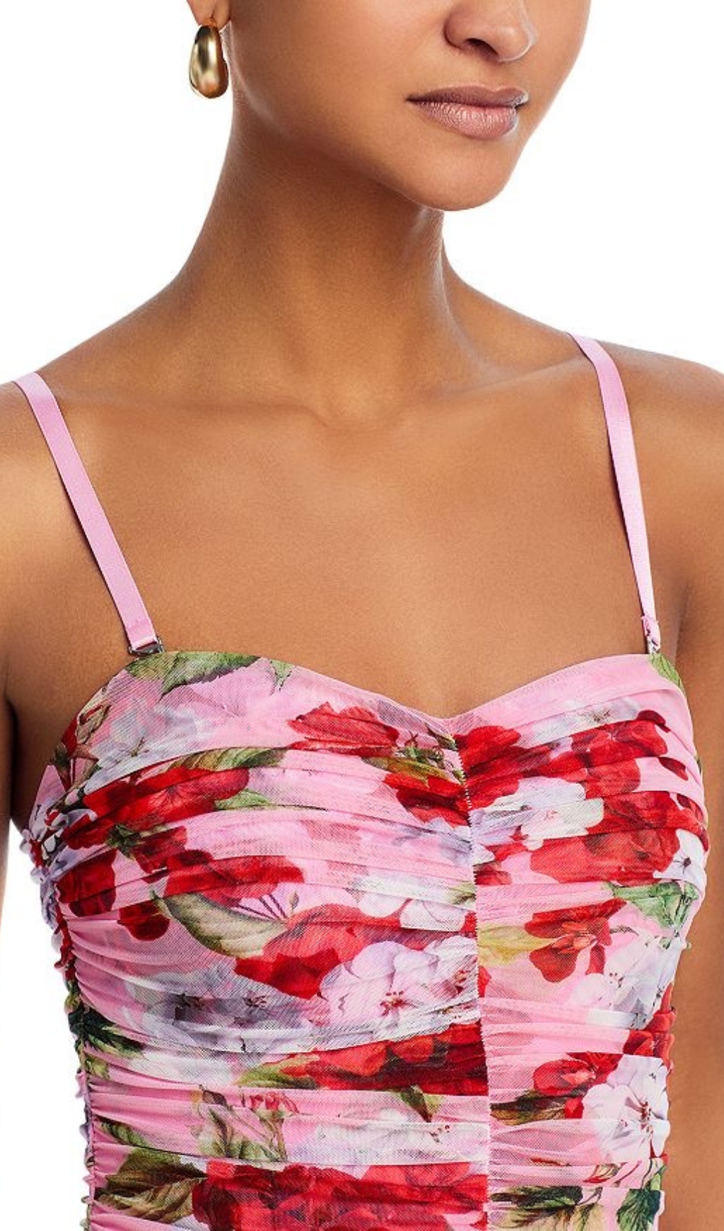 81516cb17d730dc824a8213043aefefe.jpg Fashionslee Women Baki Strapless Floral Ruched Midi Dress