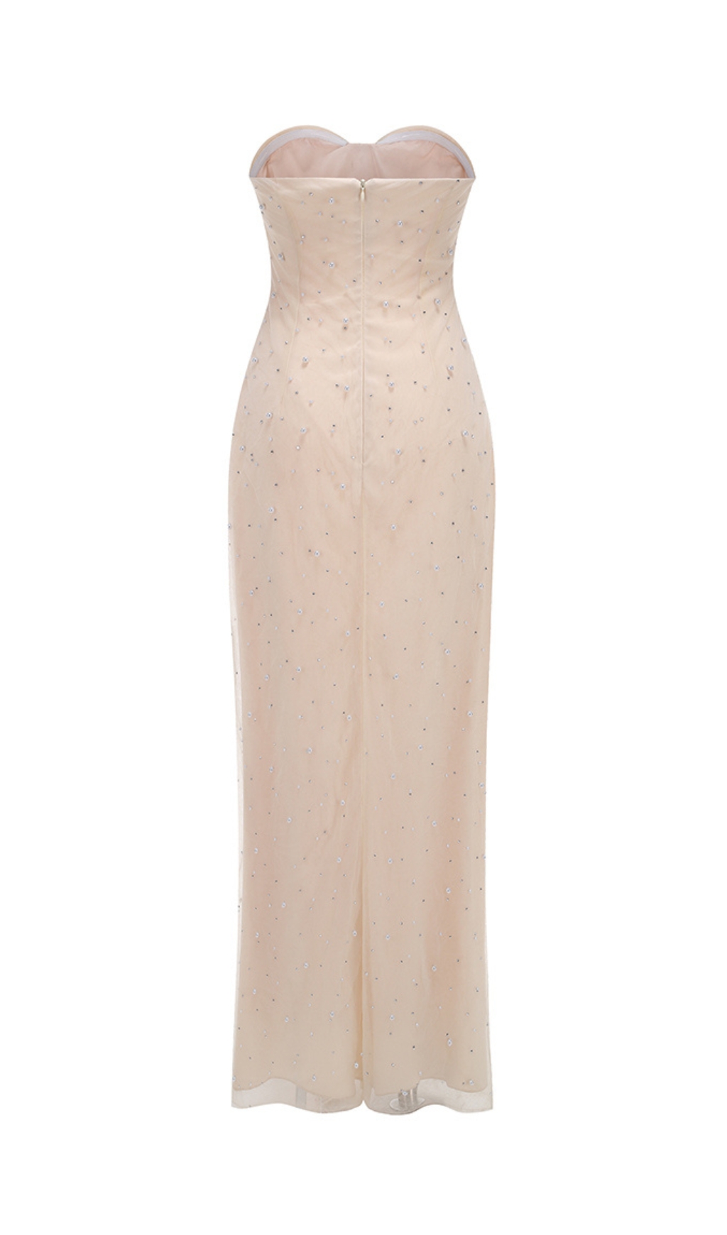 8156845861790a1609104dc254196860.jpg Fashionslee Women Ivory Strapless Pearl Maxi Dress