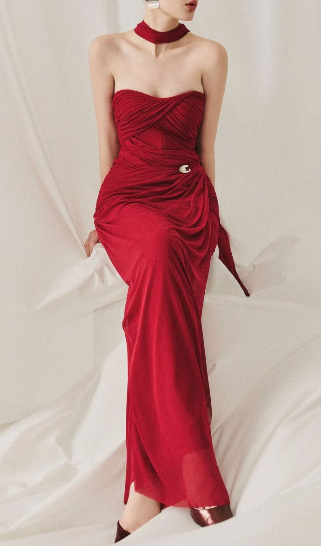 815cdd462d4e2a70ac4887a993940101.jpg Fashionslee Women Lacey Red Ruched Maxi Dress