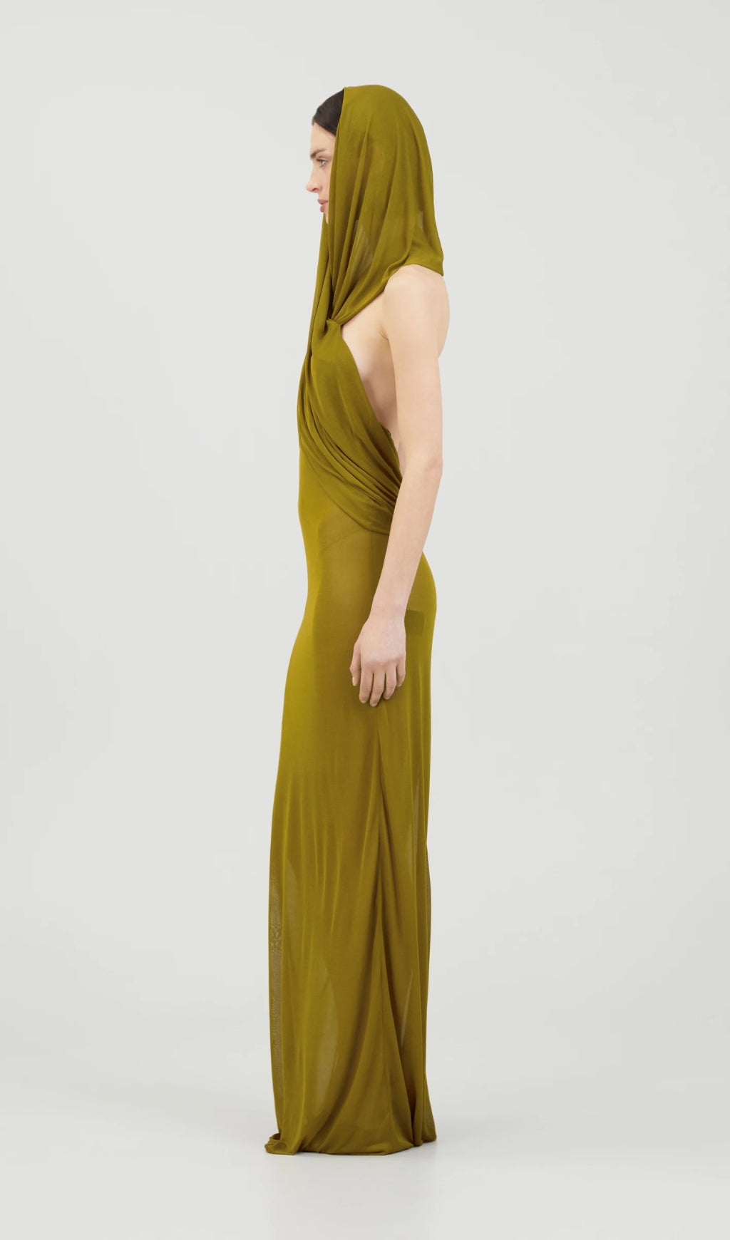 817d43e913fef0f6296fea9547526a81.jpeg Fashionslee Women Ginger Sheer Evening Gown With Draped Hood