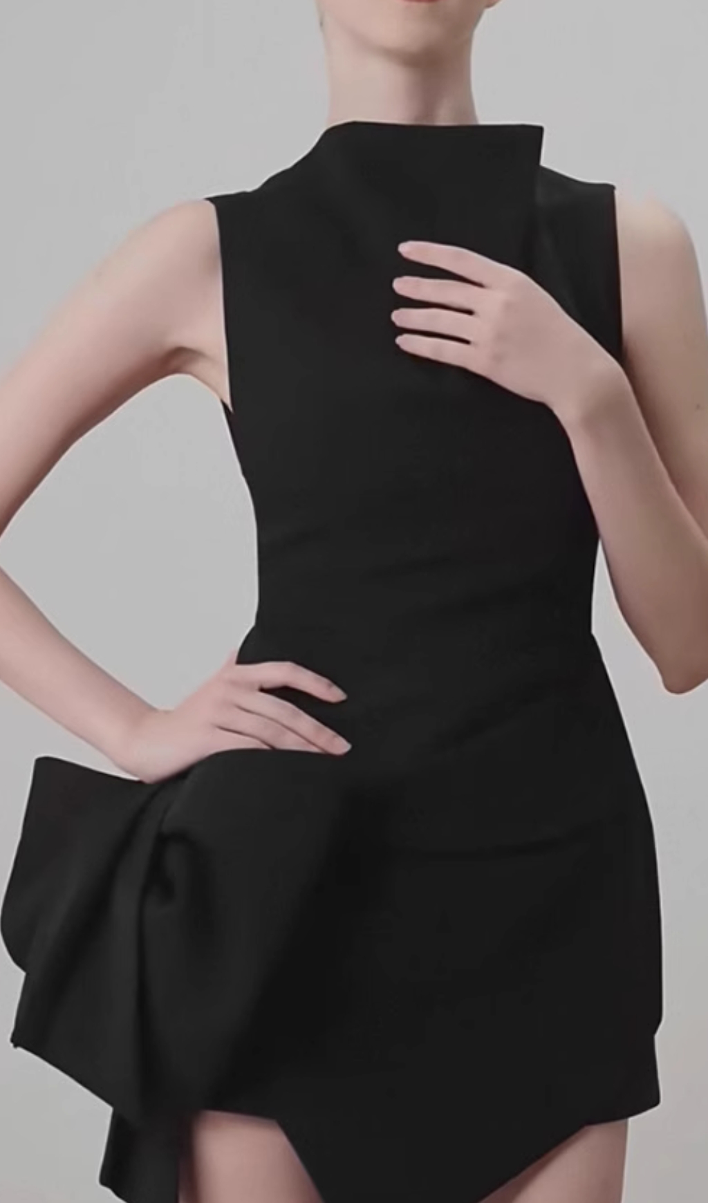 Fashionslee Women Emiliano Black Bow Mini Dress