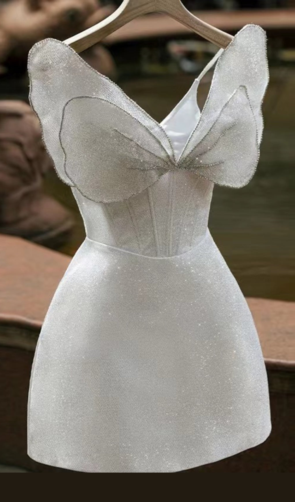 Fashionslee Women Bow Strapless Mini Dress