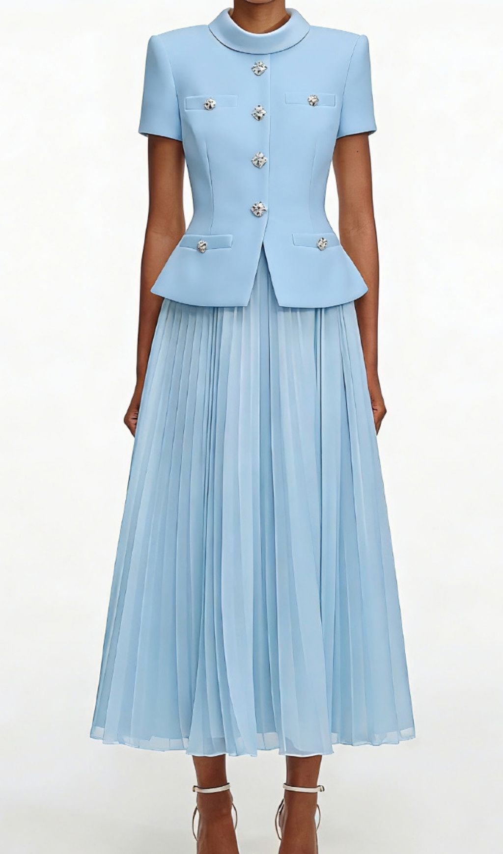 81a6bcbb7faf7d35dc4958b9c55bdd9c.jpg Fashionslee Women Keili Blue Pleated Two-Piece Set
