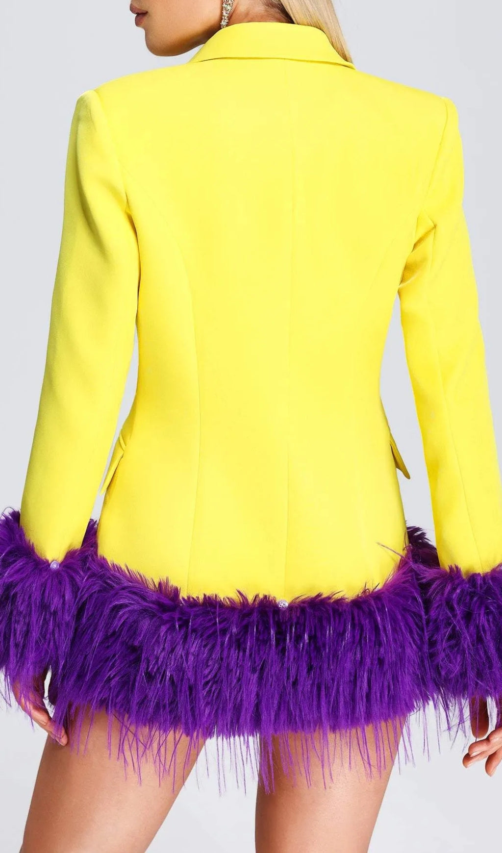 Fashionslee Women Anzu Feather Blazer Dress