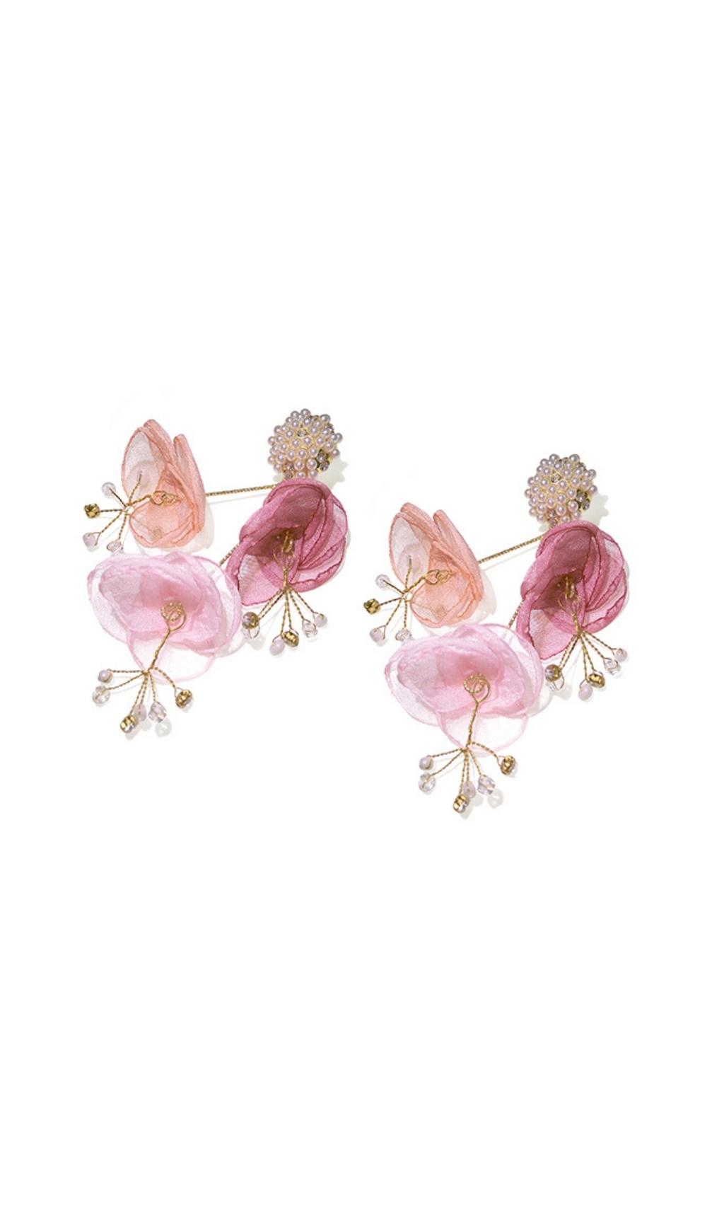 81e8d3183562f4175652844ea7789935.jpeg Fashionslee Women Alexia Pink Pearl Floral Earrings