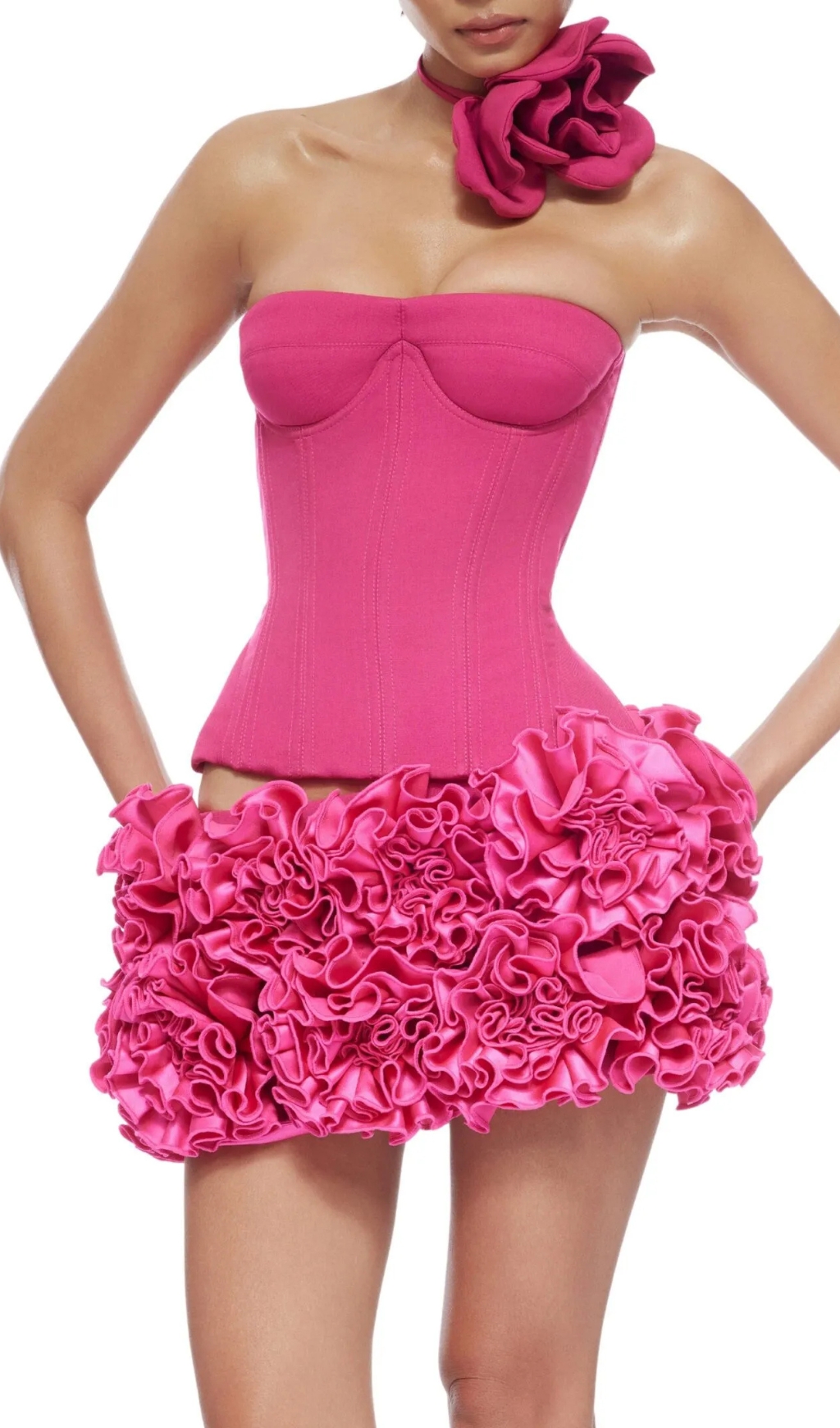 PINK CORSET VIRAL TWO-PIECE SET - OWNCI