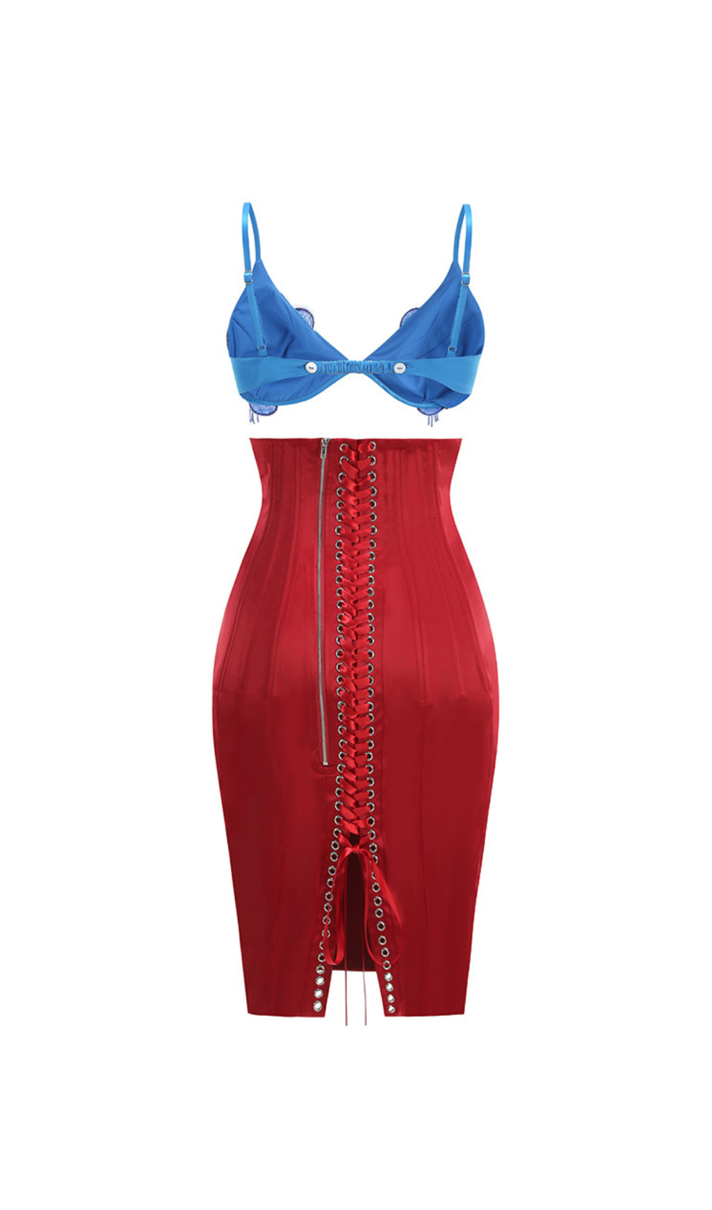 8213bf26df2e812eba8a025c8b260a8b.png Fashionslee Women Hedwig Flower Top & Red Skirt Set