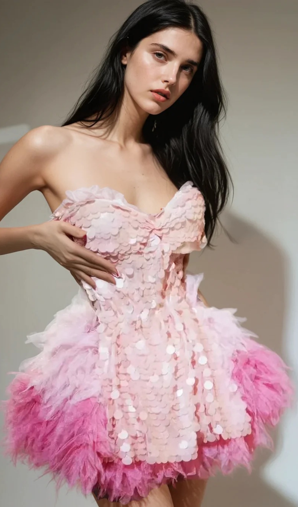 Fashionslee Women Melina Corset Tulle Trimmed Skirt Set In Pink