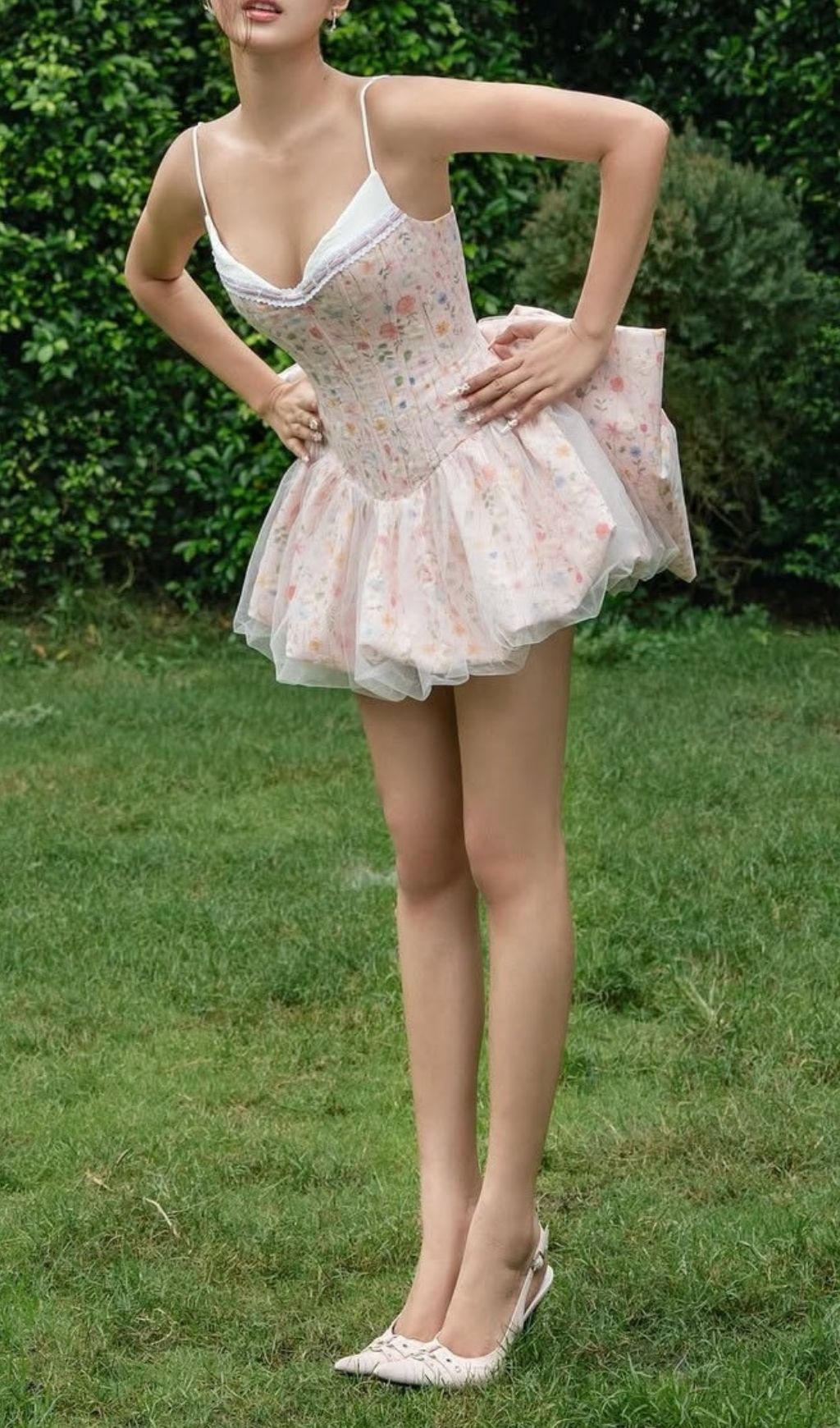 82559a5e65aa93f6ff2b68c539769c53.jpg Fashionslee Women Jaylene Floral Corset Bow Mini Dress