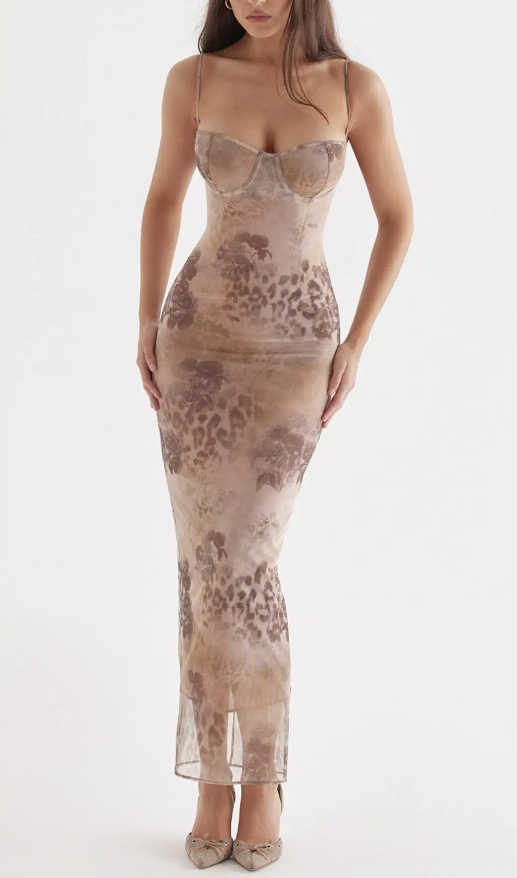 82940340b1cc9b6f43d608edc58c3464.jpeg Fashionslee Women Cream Floral Print Maxi Dress