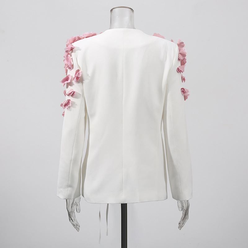 TRENDING WHITE EMBELLISHED BLAZER - OWNCI TRENDING WHITE EMBELLISHED BLAZER - OWNCI