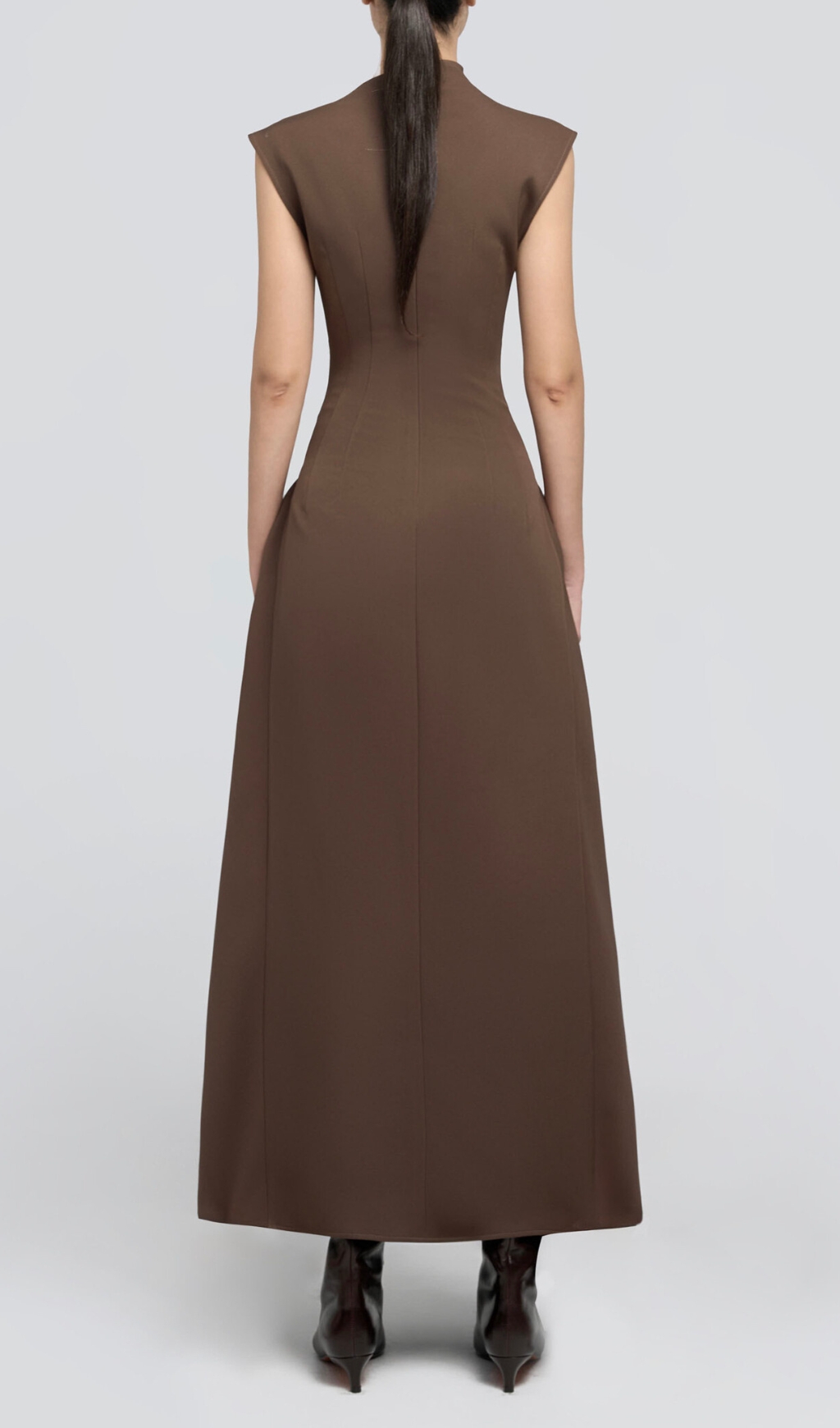Fashionslee Women A Line Maxi Dress Brown