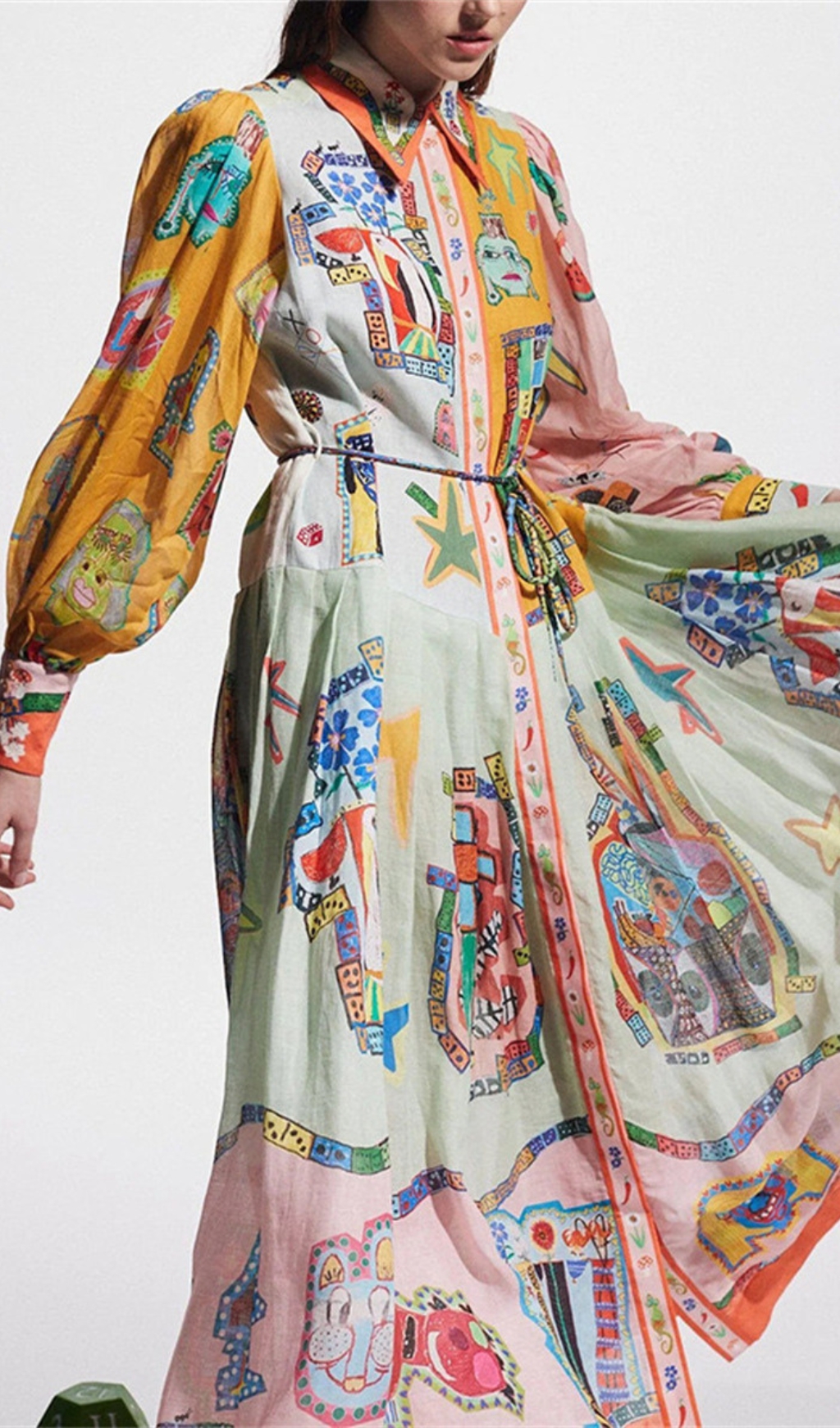 82ed0402df87c4fe9ca0dab0d7d0ec88.jpg Fashionslee Women Ceara Printed Long Sleeve Midi Dress