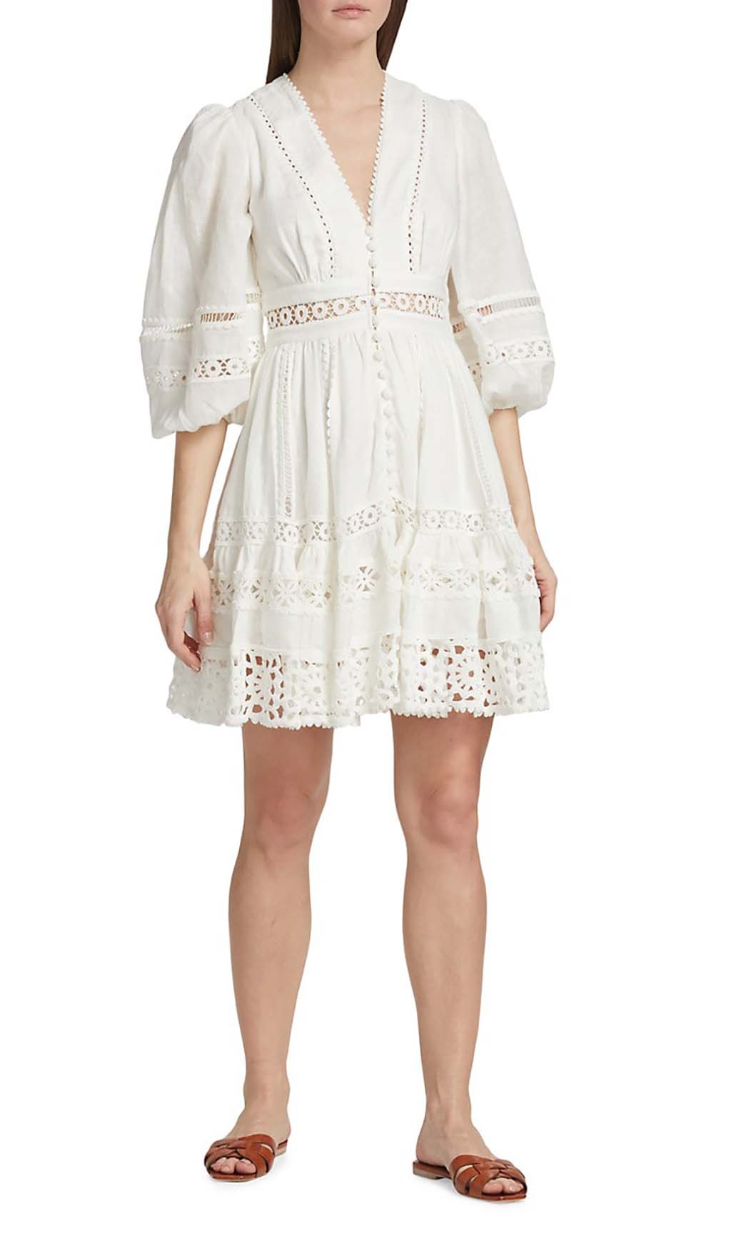 82f1f86a717ddba16f5ab38a0523bfab.jpeg Fashionslee Women V-Neck Botton Midi Dress In White