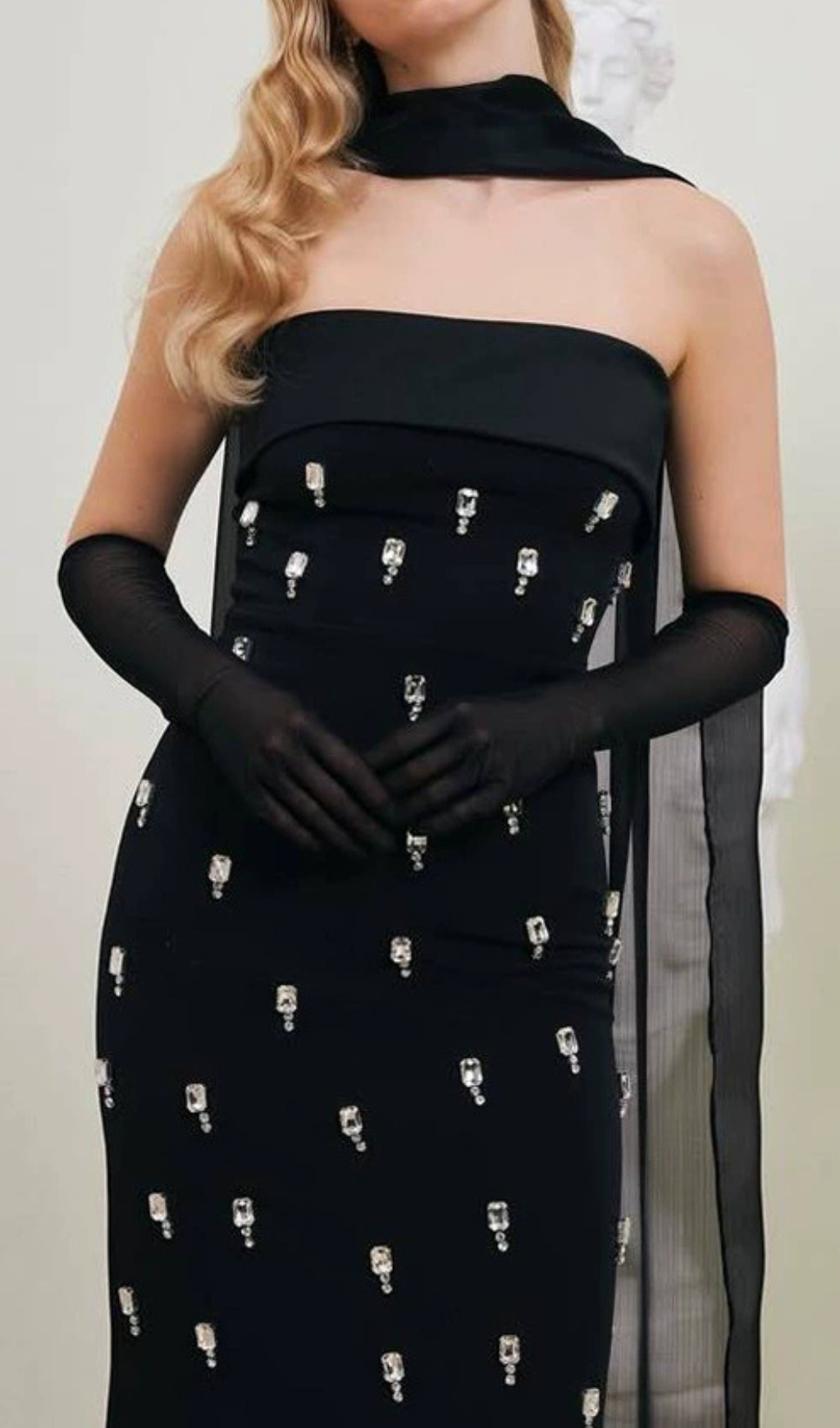 8307dd2e7b17608241add8343435f643.png Fashionslee Women Genia Black Strapless Embellished Maxi Dress