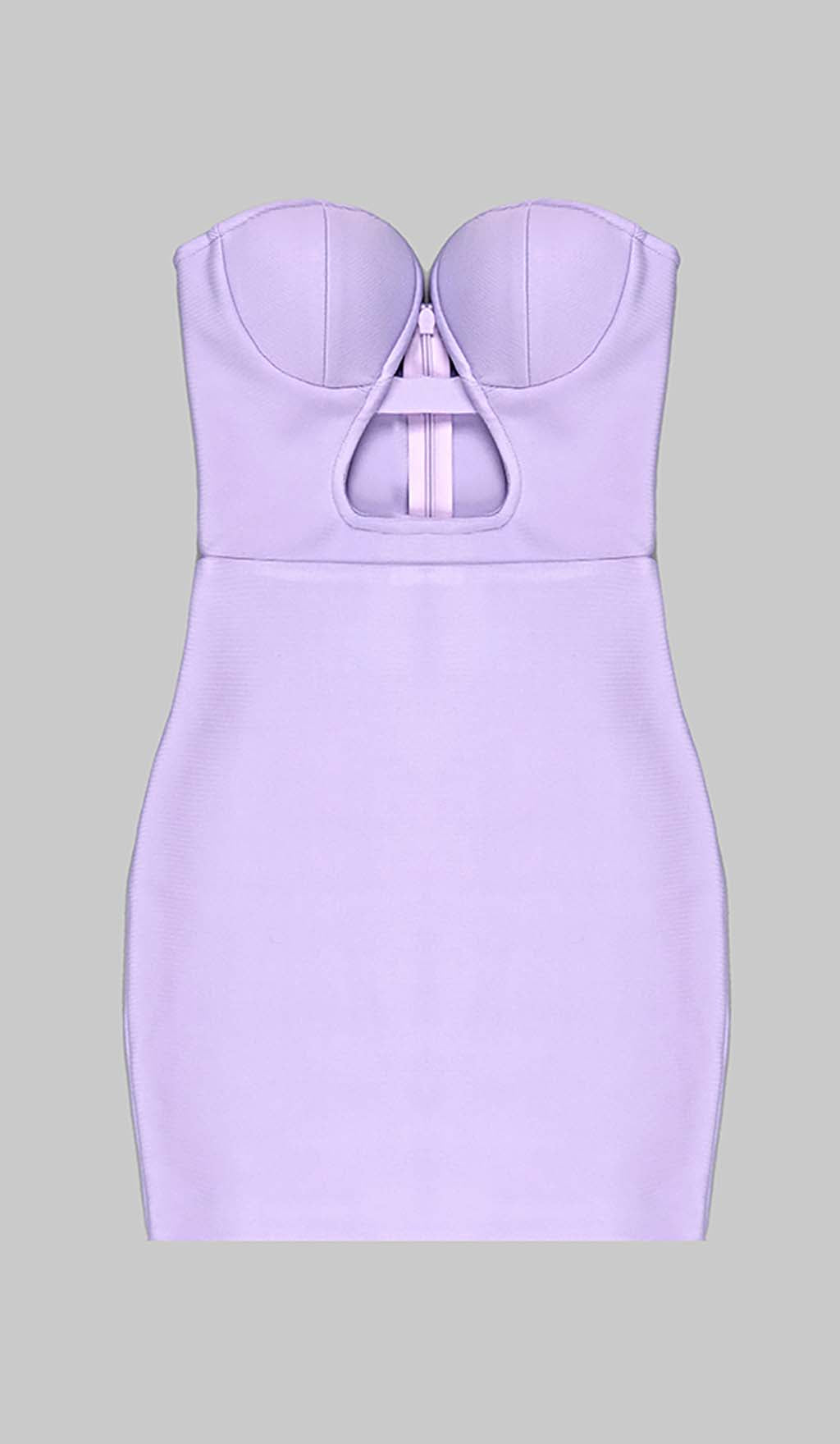836f9616591e227cfd9f9456a90f7348.jpeg Fashionslee Women Bandeau Bandage Mini Dress In Lilac