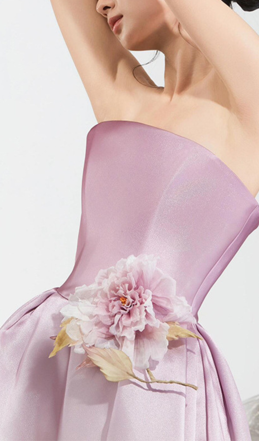 8376cb29b0d99732087d494962d5dd3b.jpg Fashionslee Women Biddy Pink Strapless Flower Gown