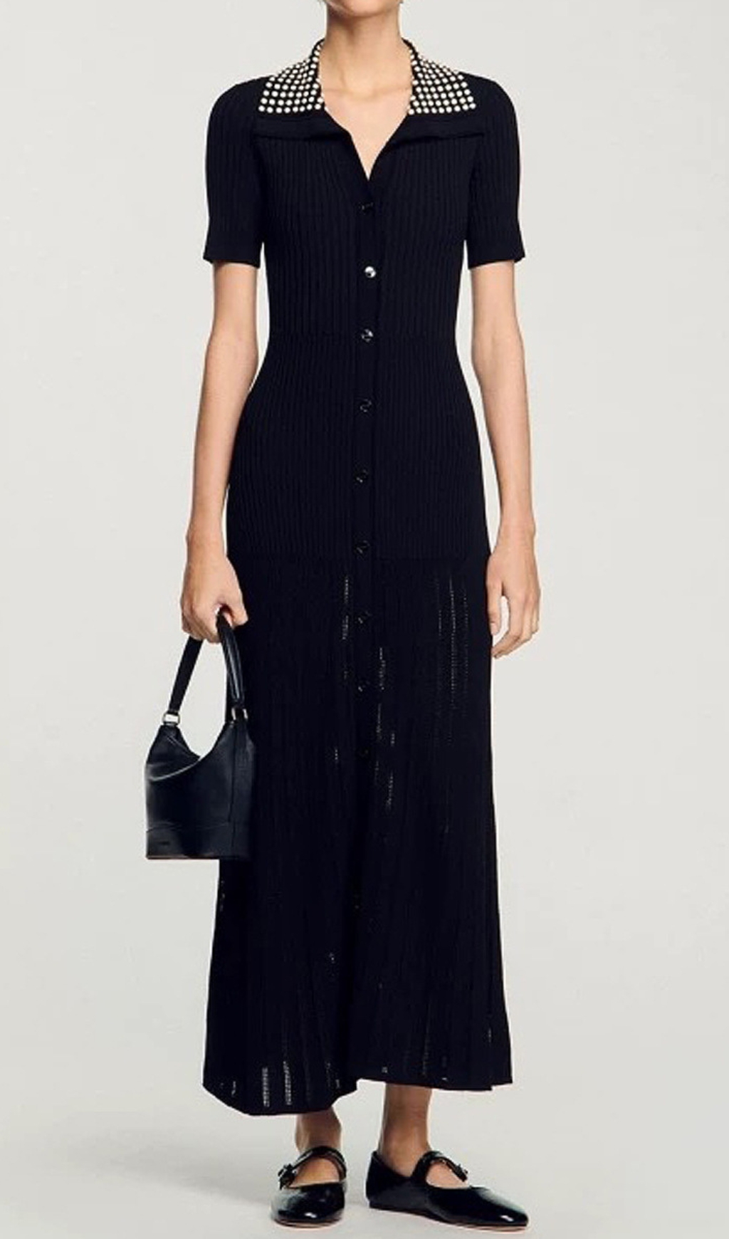 Fashionslee Women Eliana Lapel Knit Maxi Dress